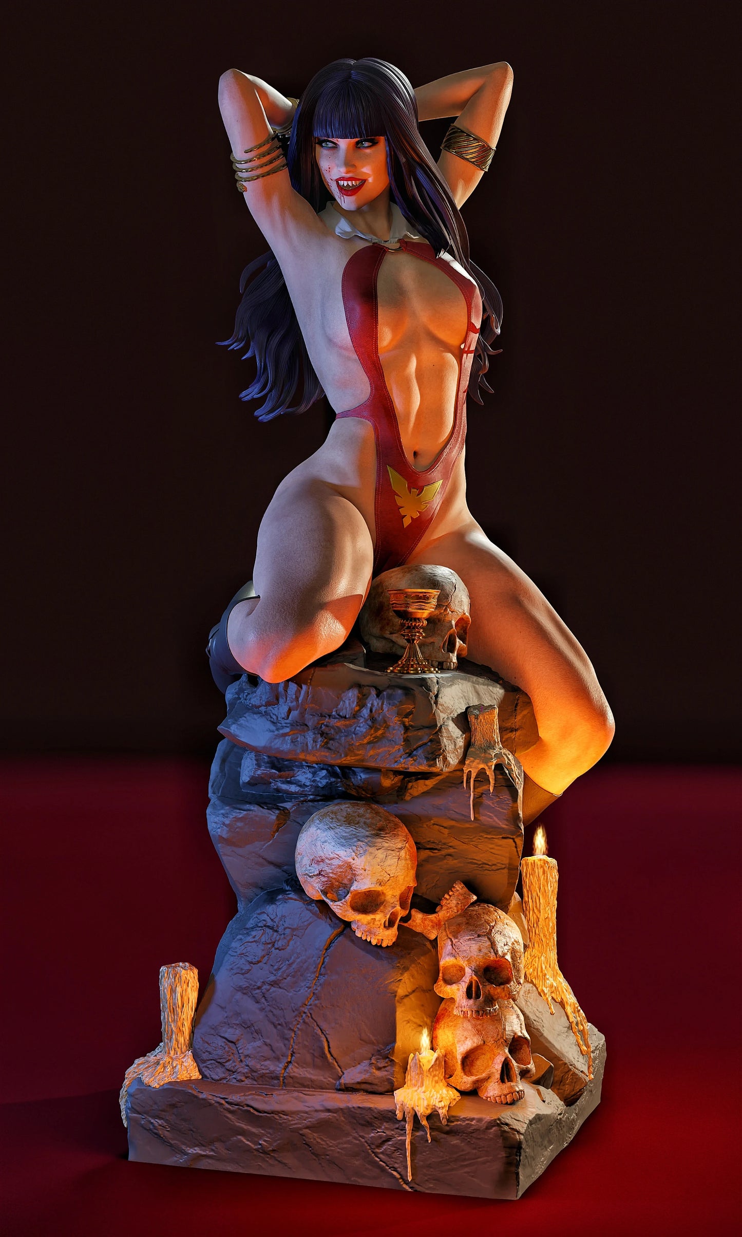 Vampirella Resin Art (Design by MCM3D Studios)