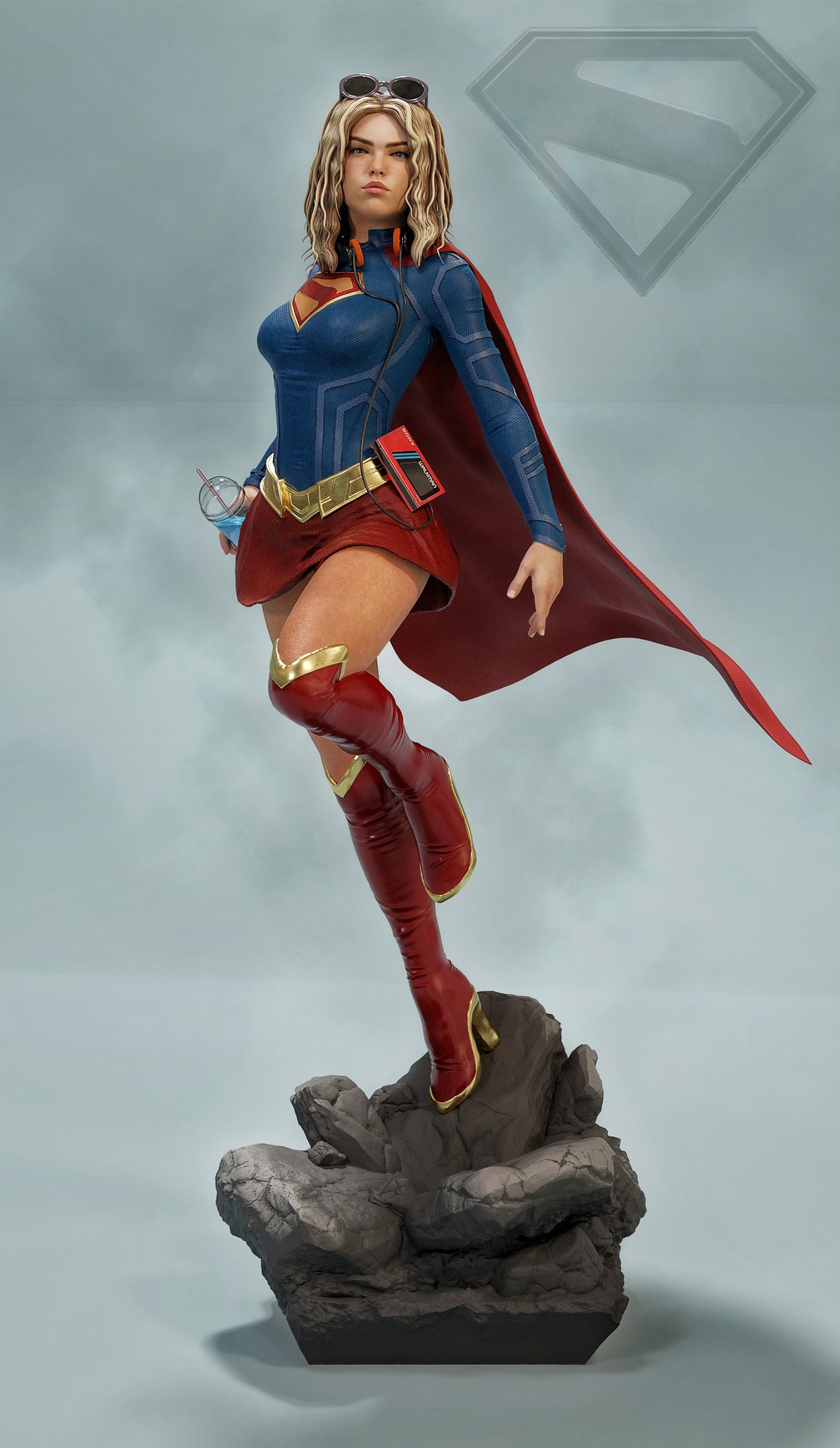 Supergirl Resin Art (Design by MCM3D Studios)