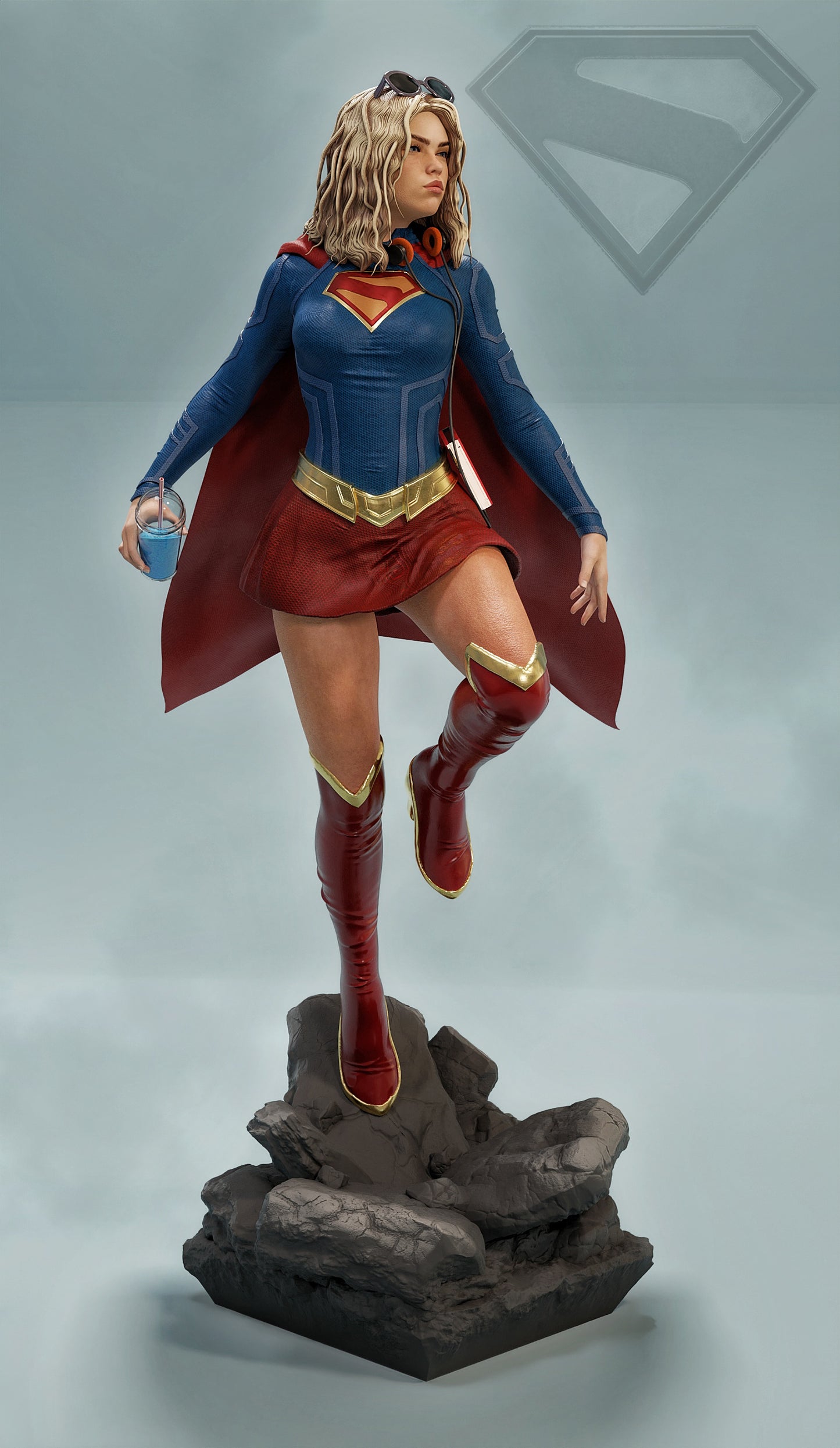 Supergirl Resin Art (Design by MCM3D Studios)