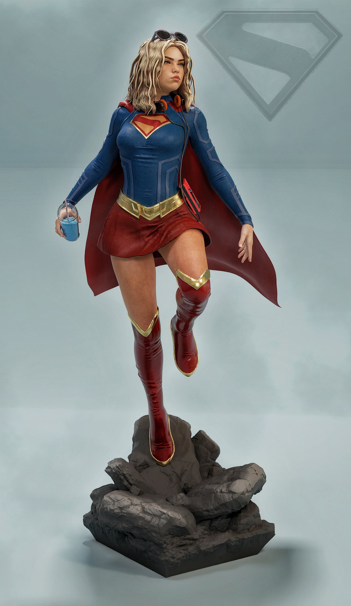 Supergirl Resin Art (Design by MCM3D Studios)