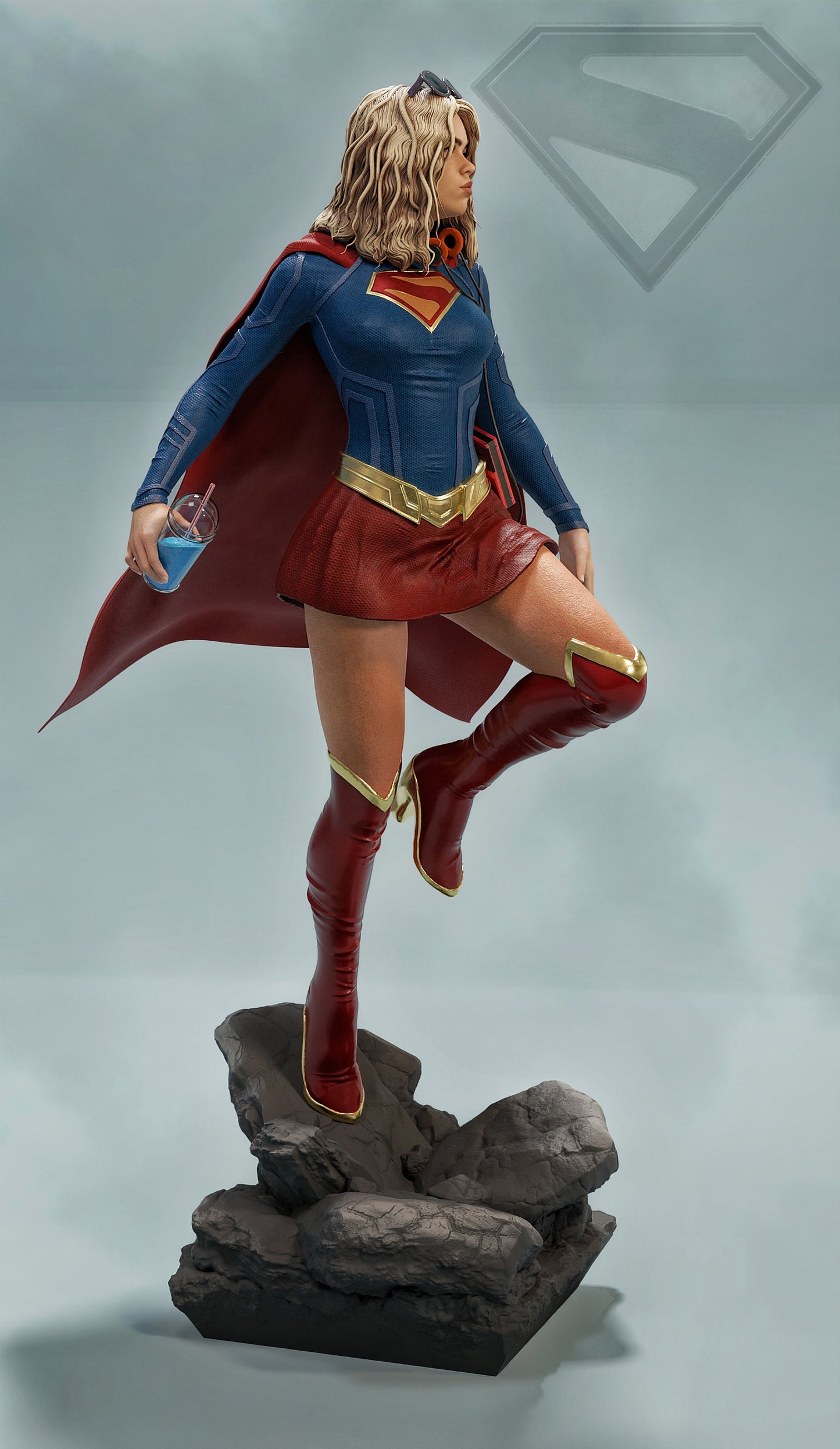 Supergirl Resin Art (Design by MCM3D Studios)