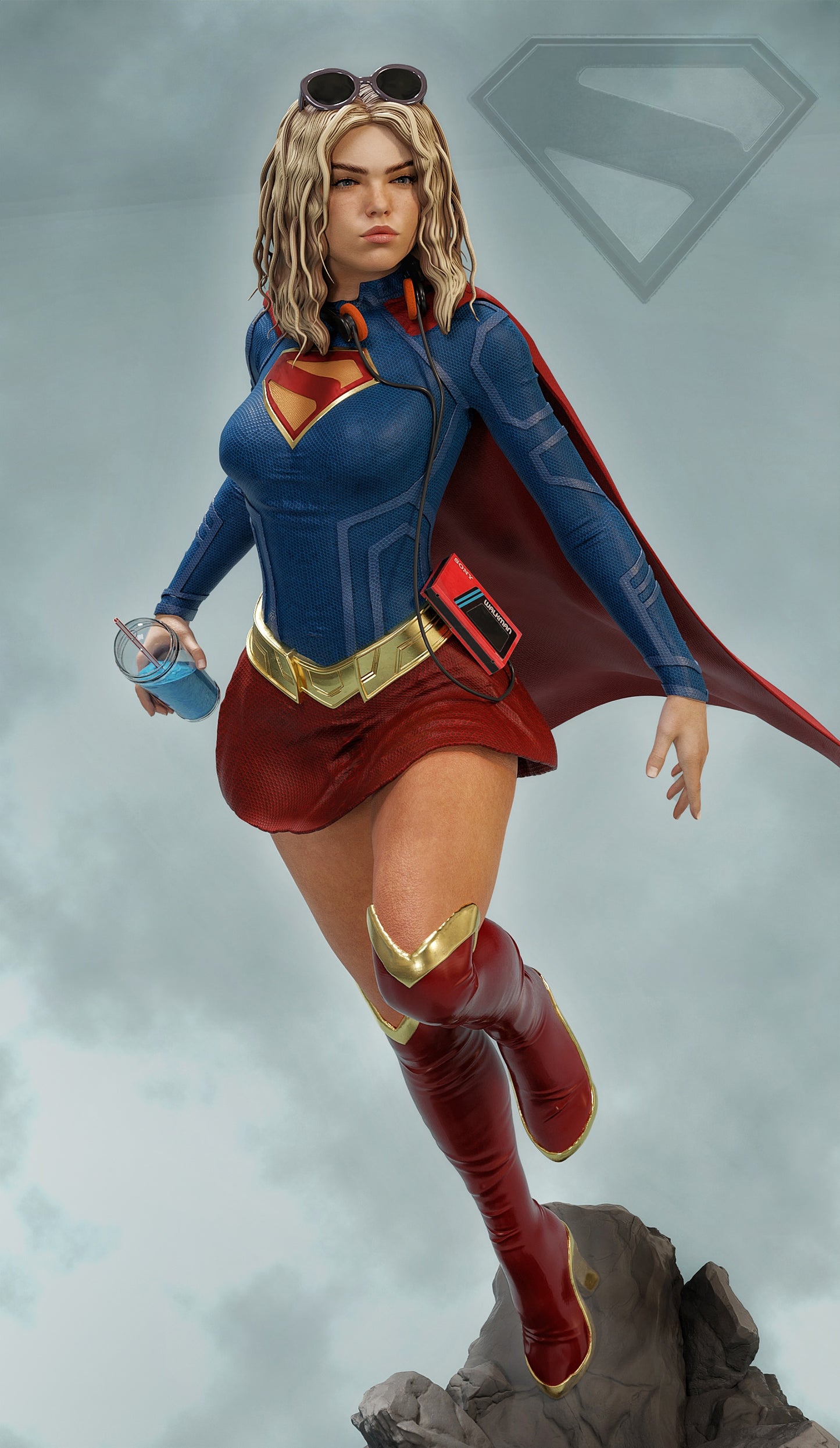 Supergirl Resin Art (Design by MCM3D Studios)