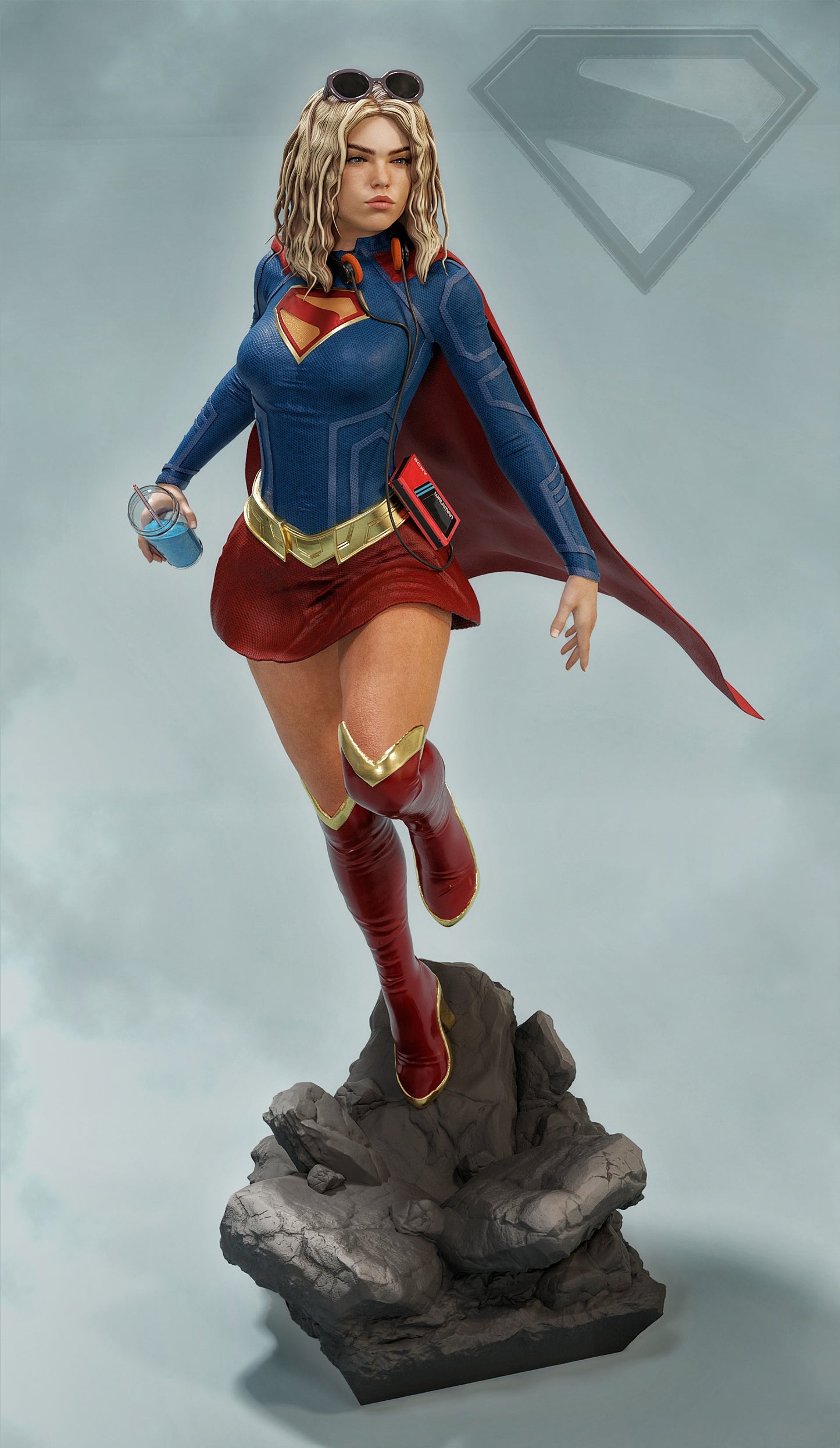 Supergirl Resin Art (Design by MCM3D Studios)