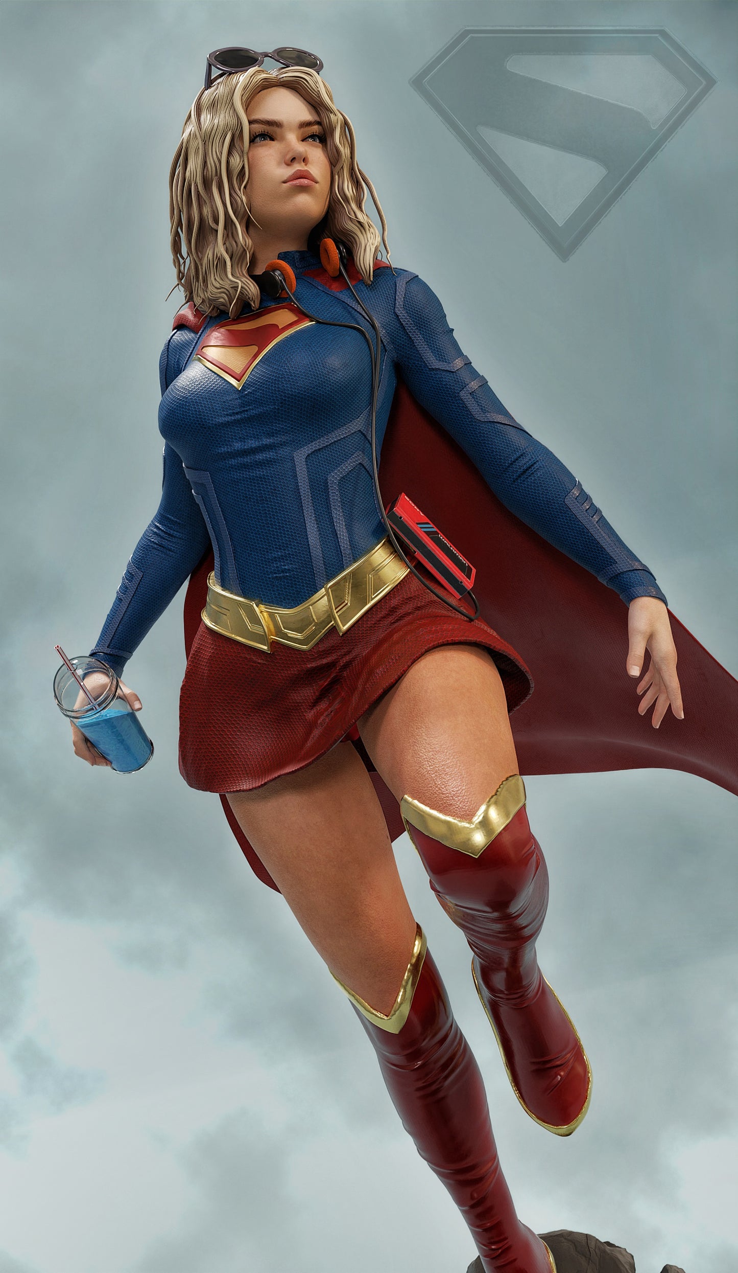 Supergirl Resin Art (Design by MCM3D Studios)