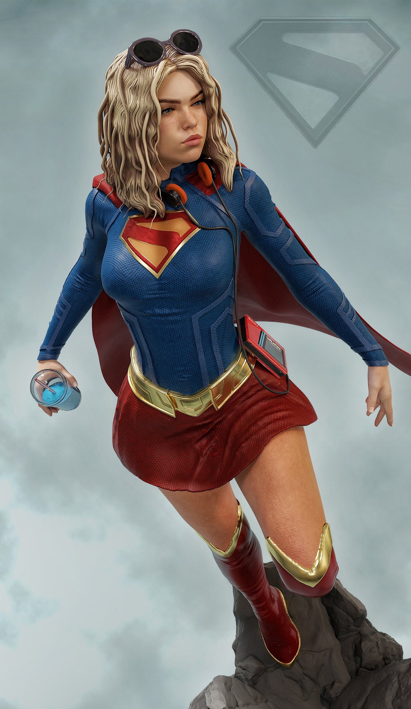 Supergirl Resin Art (Design by MCM3D Studios)