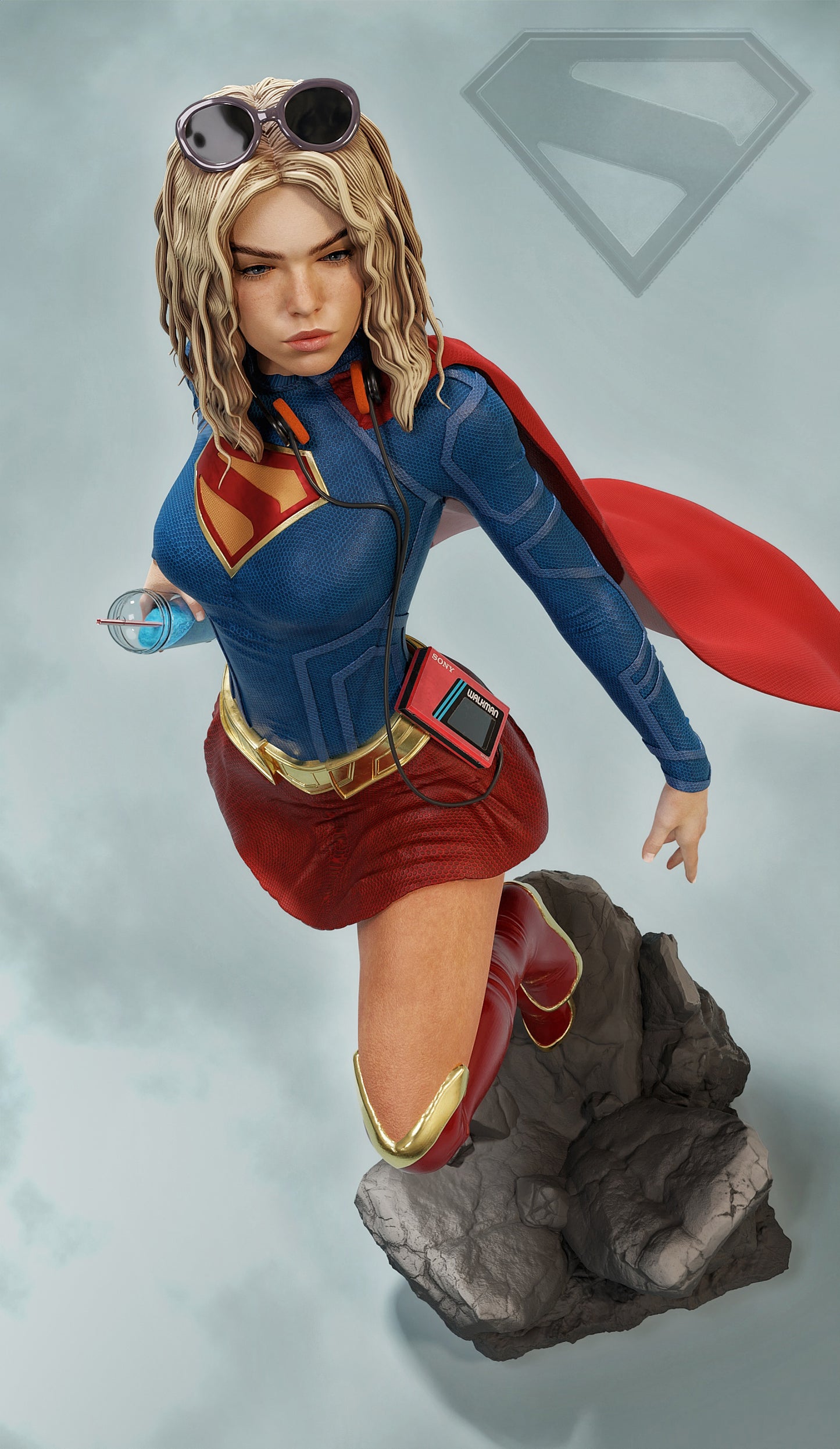 Supergirl Resin Art (Design by MCM3D Studios)