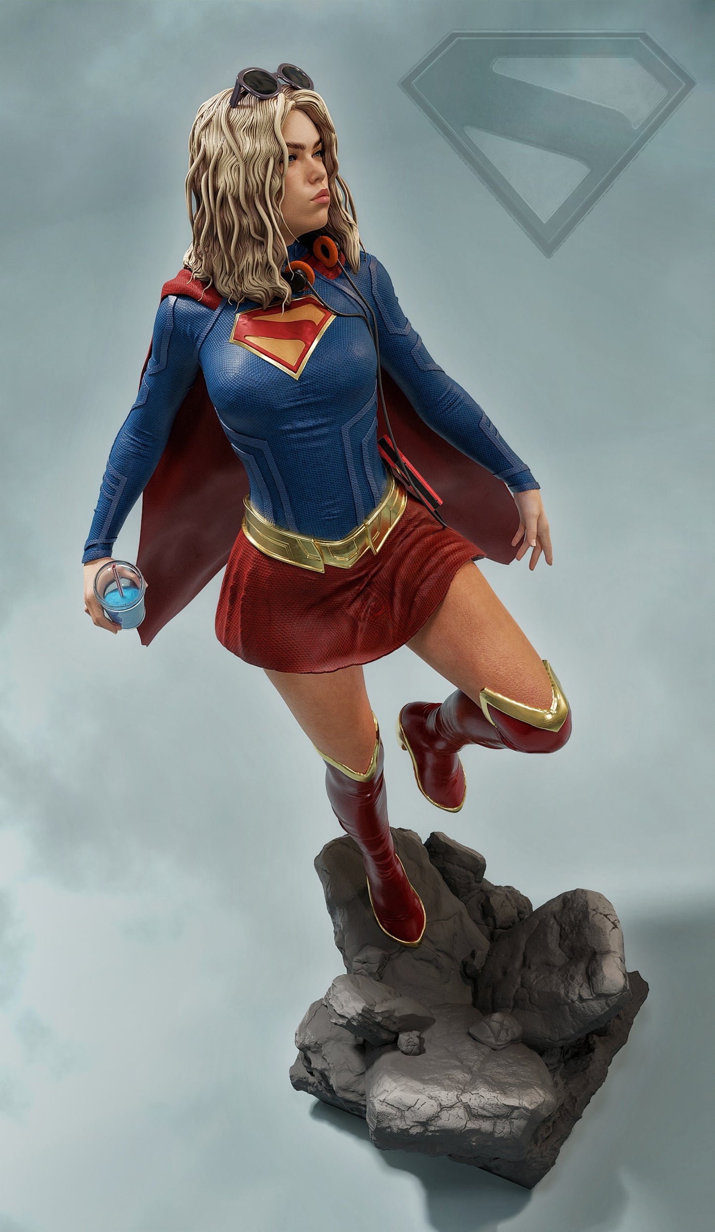 Supergirl Resin Art (Design by MCM3D Studios)
