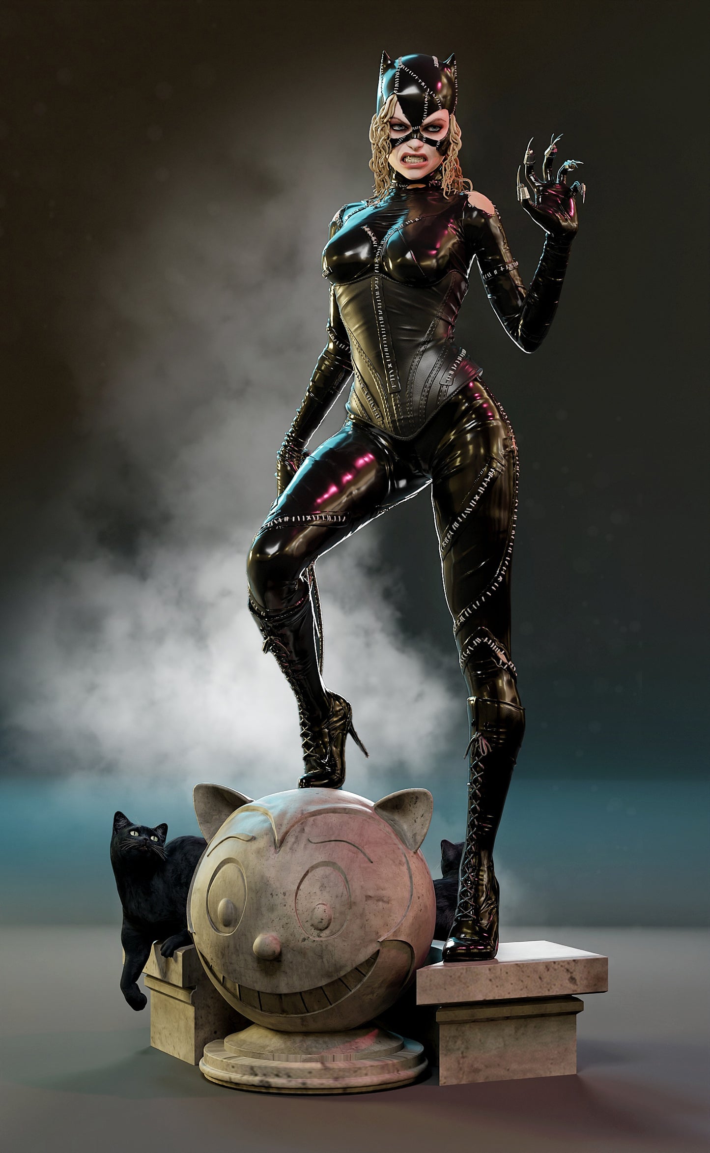 Catwoman Resin Art (Design by MCM3D Studios)