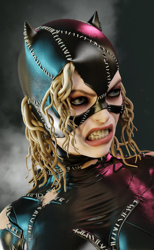 Catwoman Resin Art (Design by MCM3D Studios)