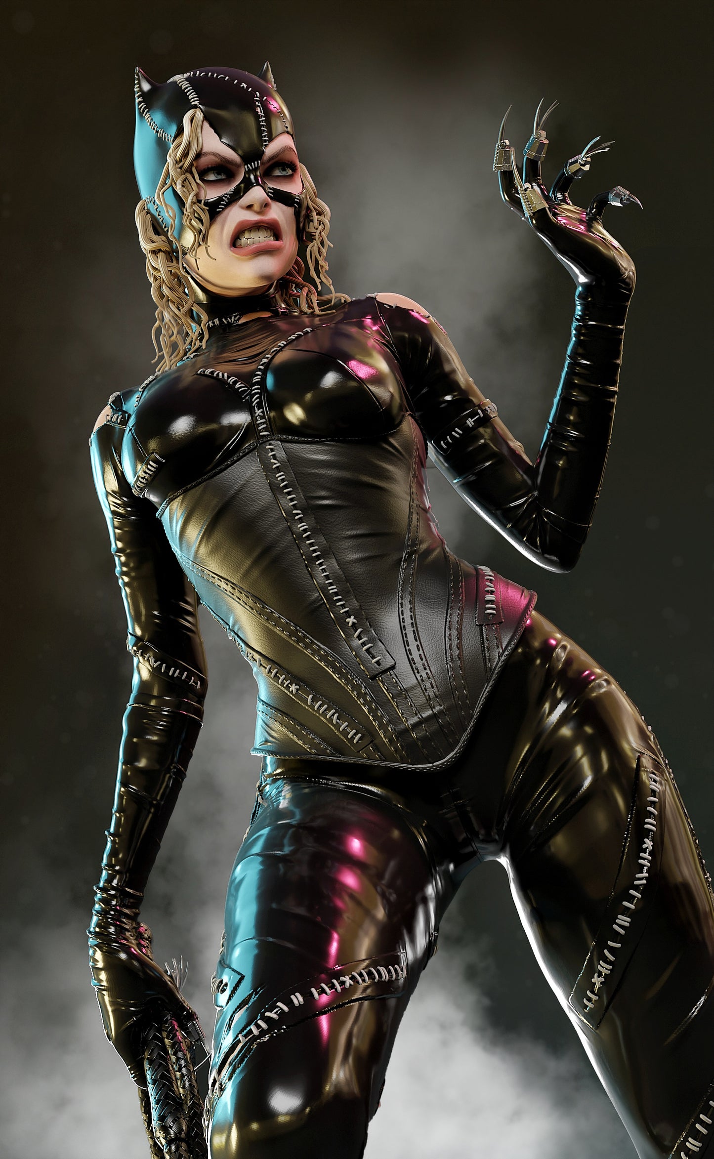 Catwoman Resin Art (Design by MCM3D Studios)