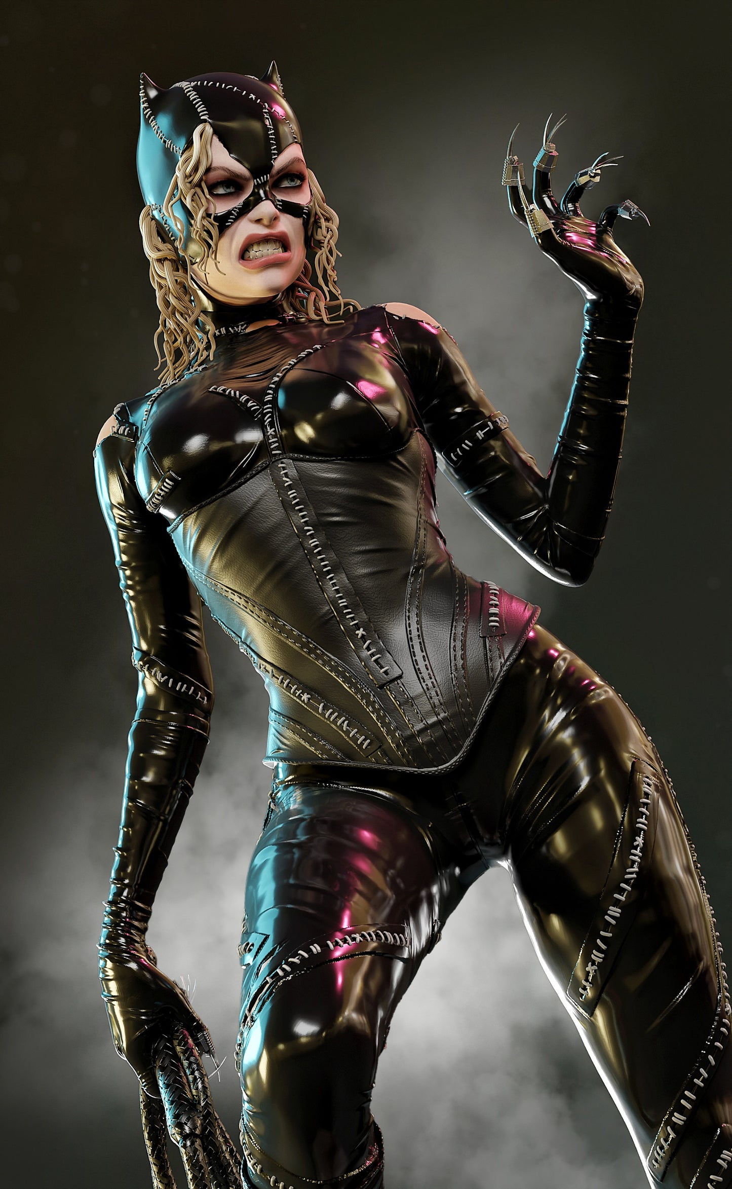Catwoman Resin Art (Design by MCM3D Studios)
