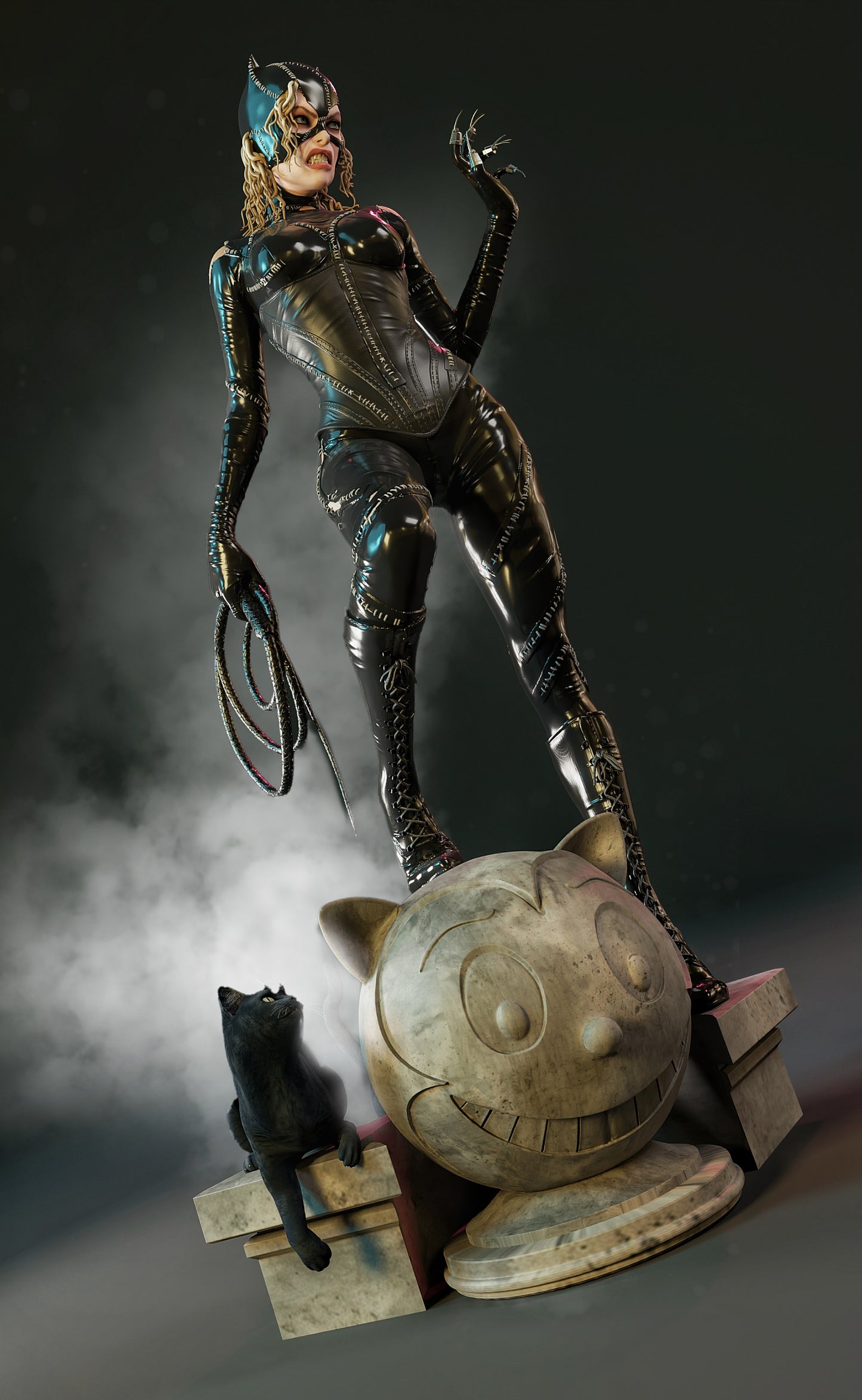 Catwoman Resin Art (Design by MCM3D Studios)