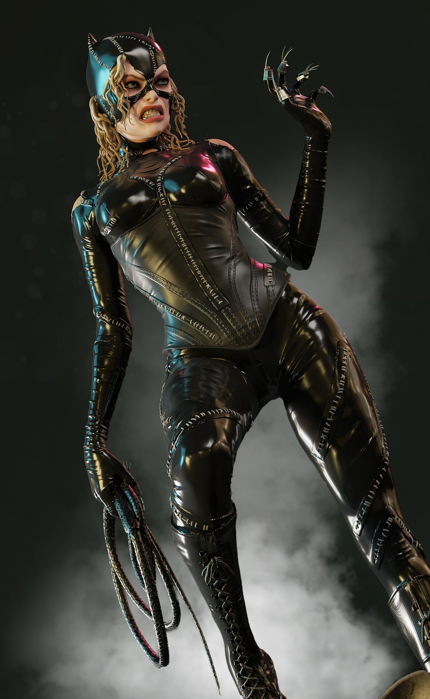 Catwoman Resin Art (Design by MCM3D Studios)