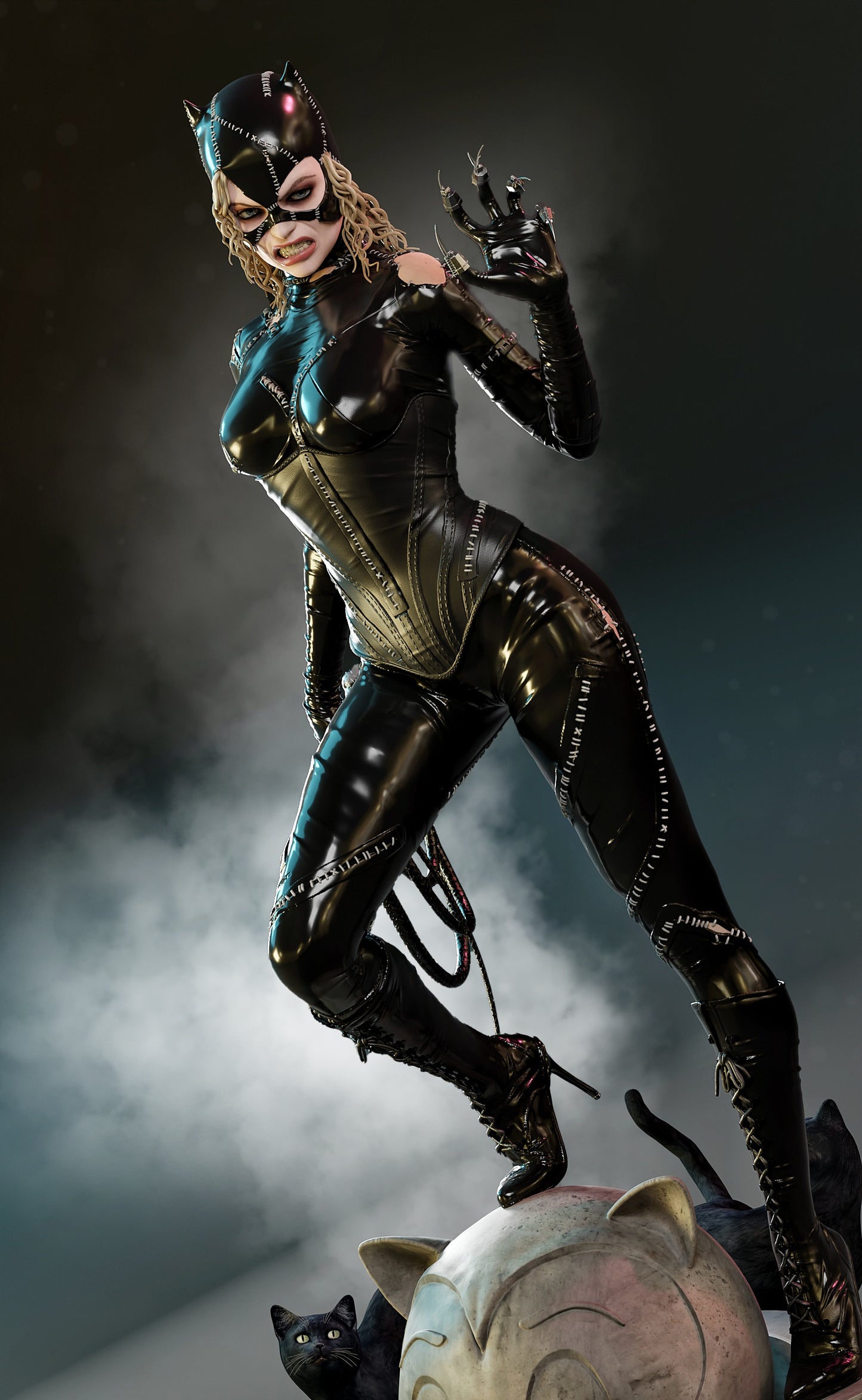 Catwoman Resin Art (Design by MCM3D Studios)