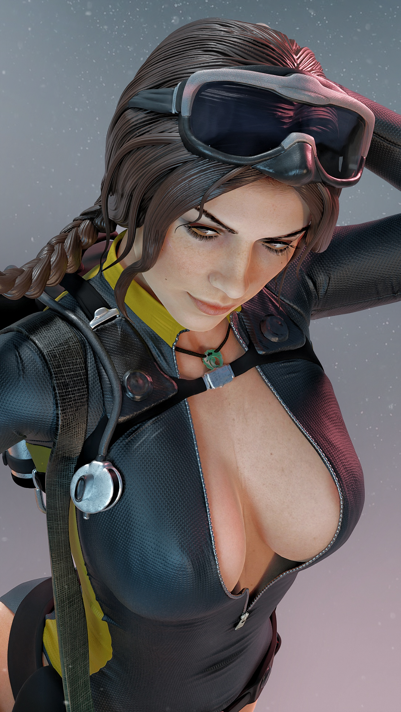 Lara Croft Swimsuit Resin Art (Design by MCM3D Studios)