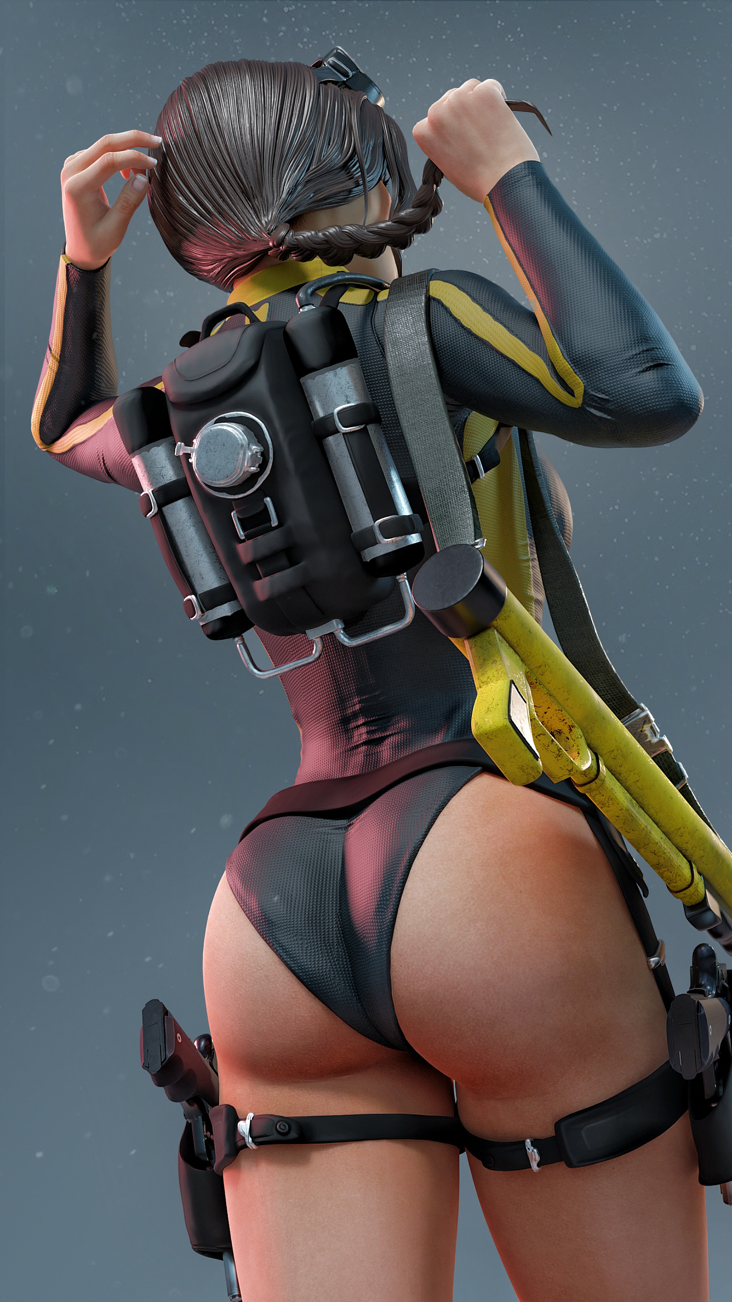 Lara Croft Swimsuit Resin Art (Design by MCM3D Studios)