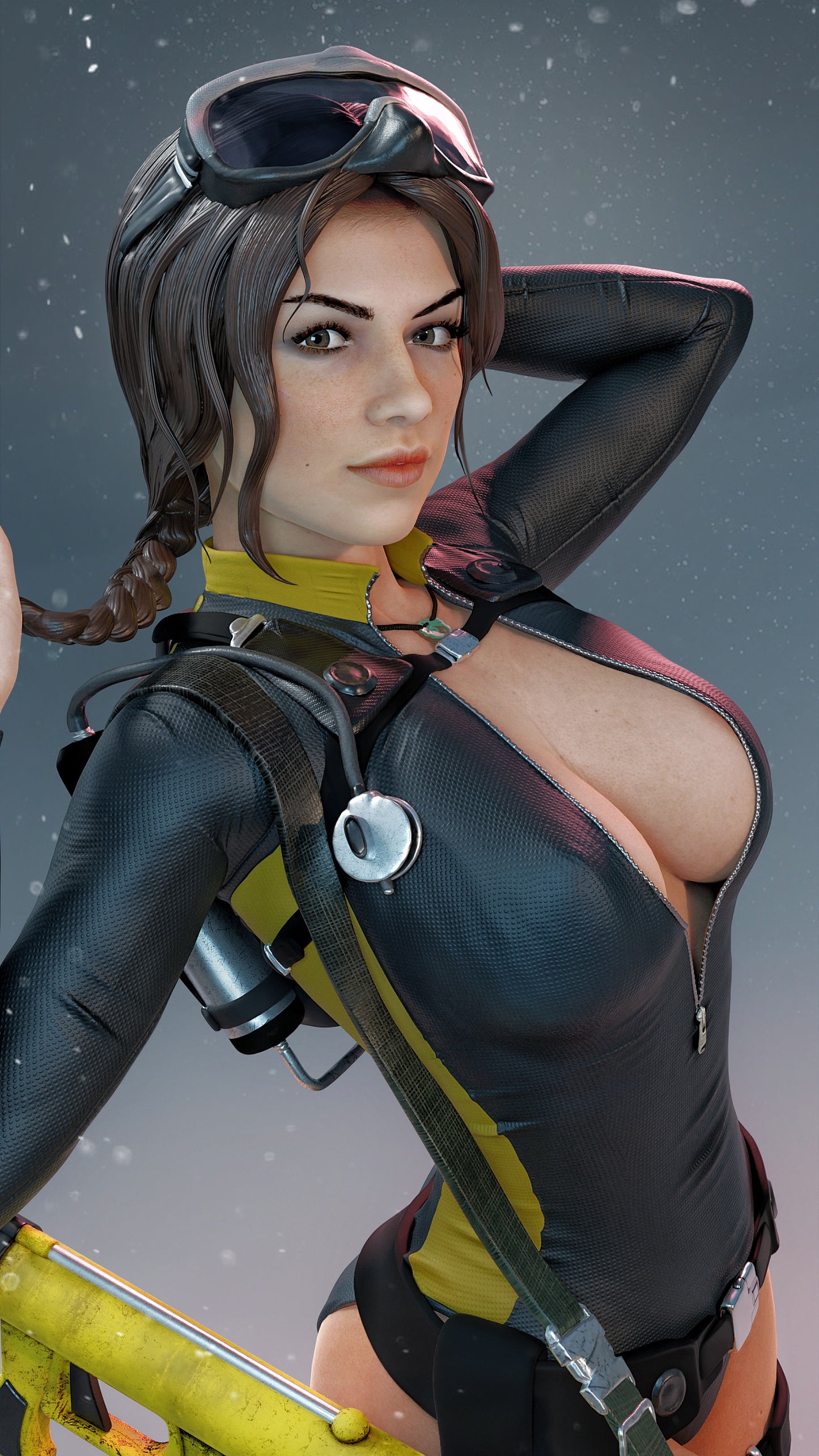 Lara Croft Swimsuit Resin Art (Design by MCM3D Studios)