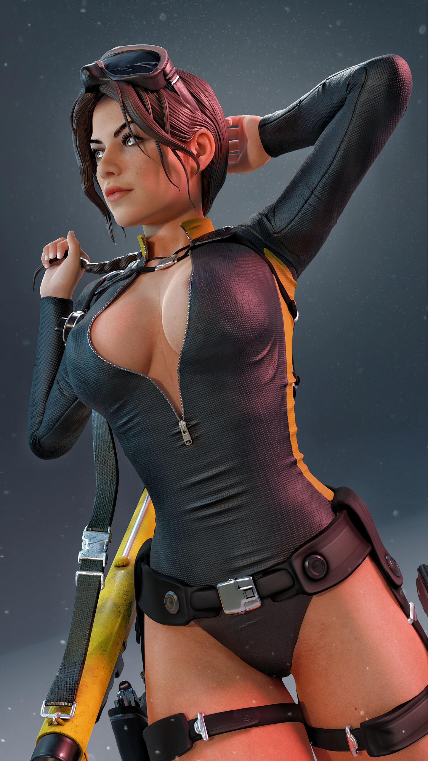 Lara Croft Swimsuit Resin Art (Design by MCM3D Studios)