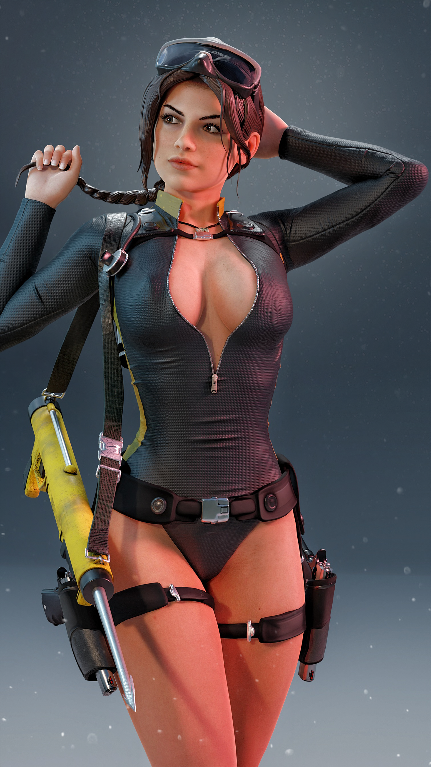 Lara Croft Swimsuit Resin Art (Design by MCM3D Studios)