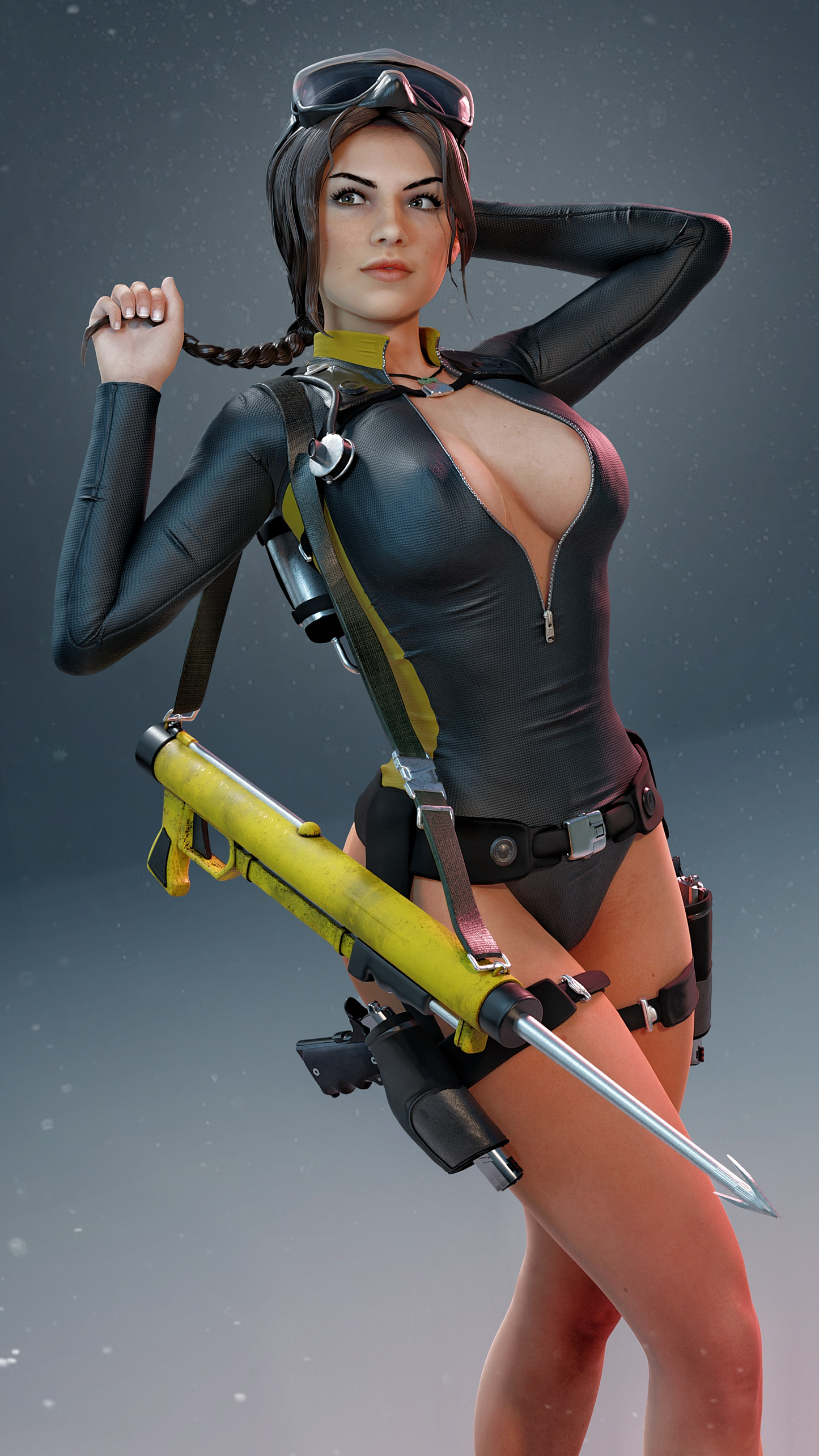 Lara Croft Swimsuit Resin Art (Design by MCM3D Studios)