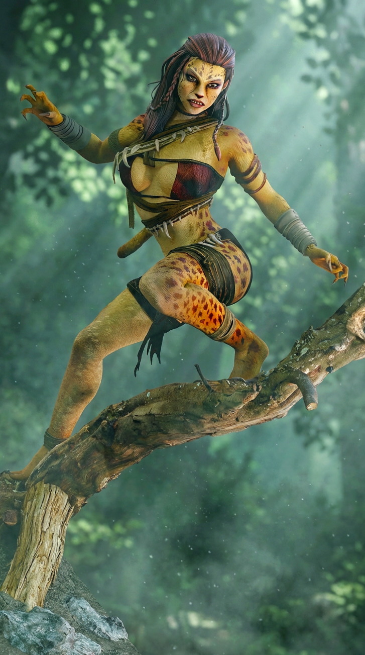 Cheetarah Resin Art (Design by MCM3D Studios)