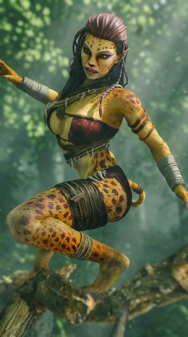 Cheetarah Resin Art (Design by MCM3D Studios)