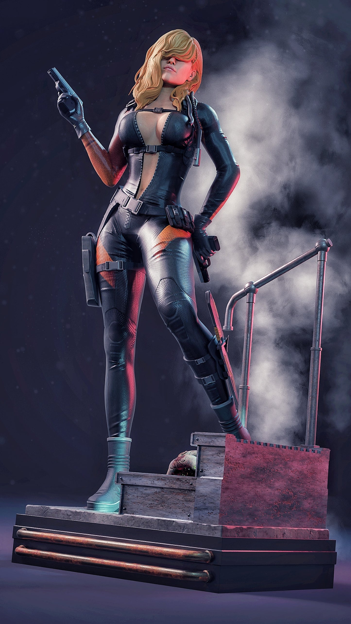 Raychal Fohlei Resident Evil Resin Art (Design by MCM3D Studios)