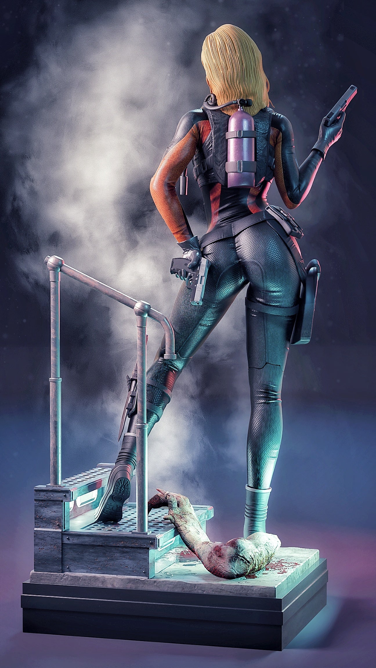 Raychal Fohlei Resident Evil Resin Art (Design by MCM3D Studios)