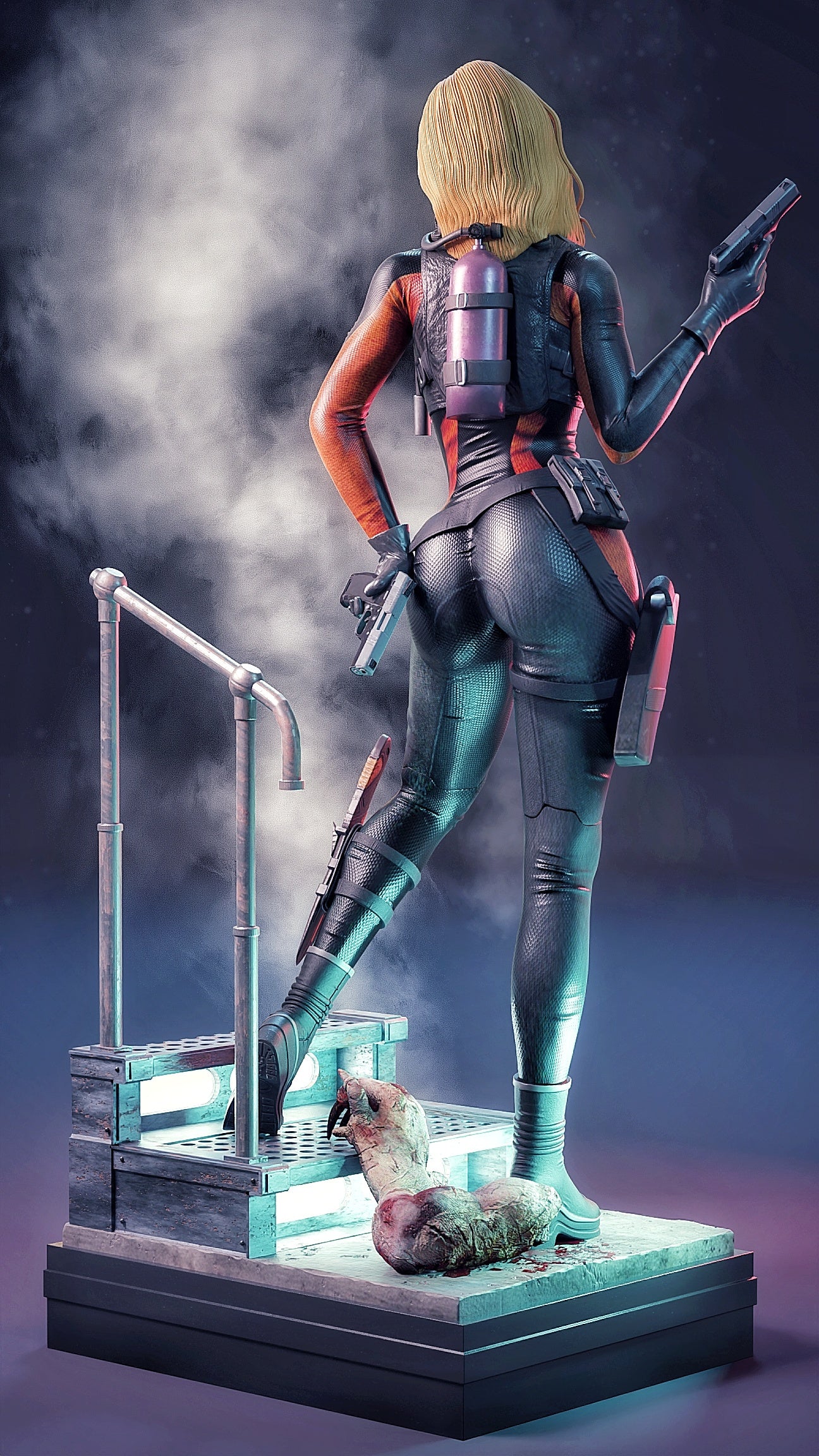 Raychal Fohlei Resident Evil Resin Art (Design by MCM3D Studios)