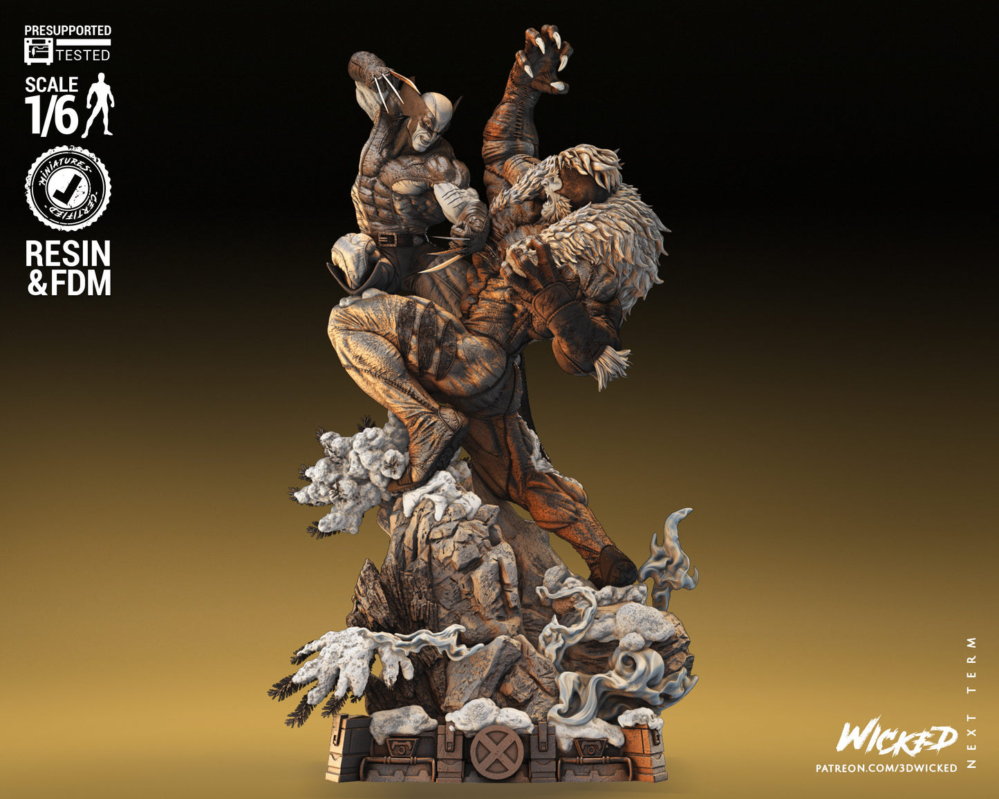 X-Men Wolverine vs Sabertooth Collectible Resin Fan Art - MTO