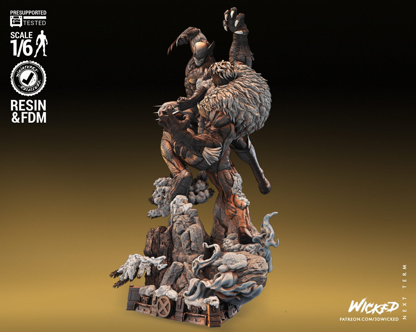 X-Men Wolverine vs Sabertooth Collectible Resin Fan Art - MTO