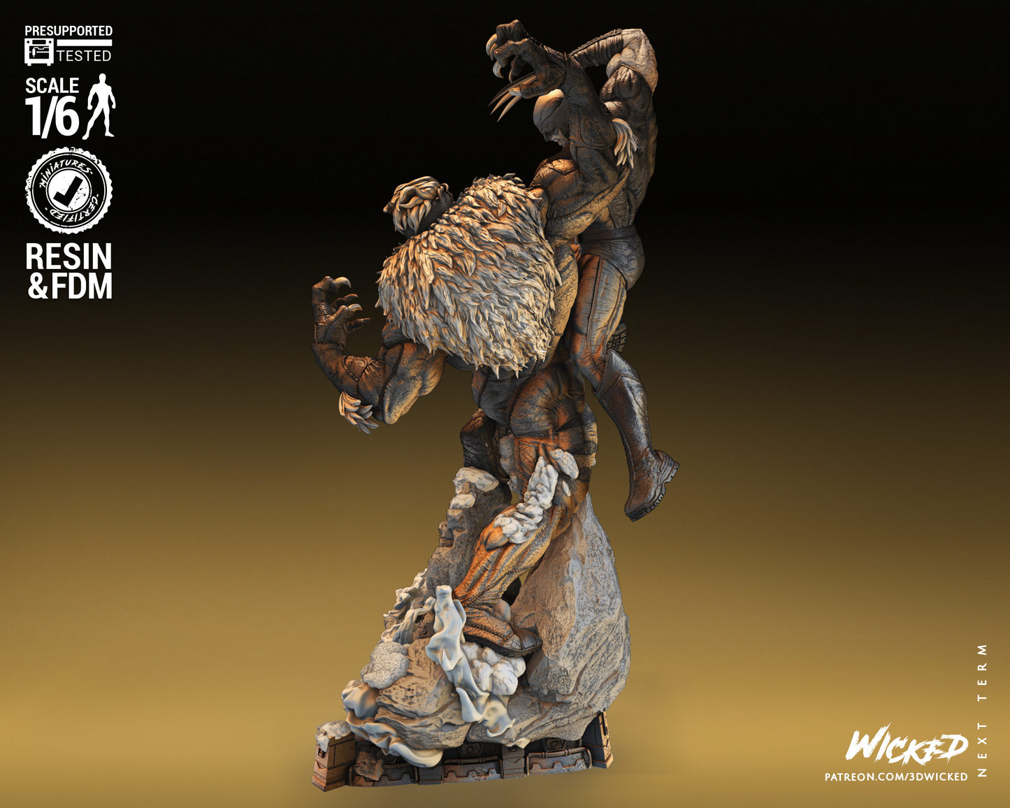 X-Men Wolverine vs Sabertooth Collectible Resin Fan Art - MTO