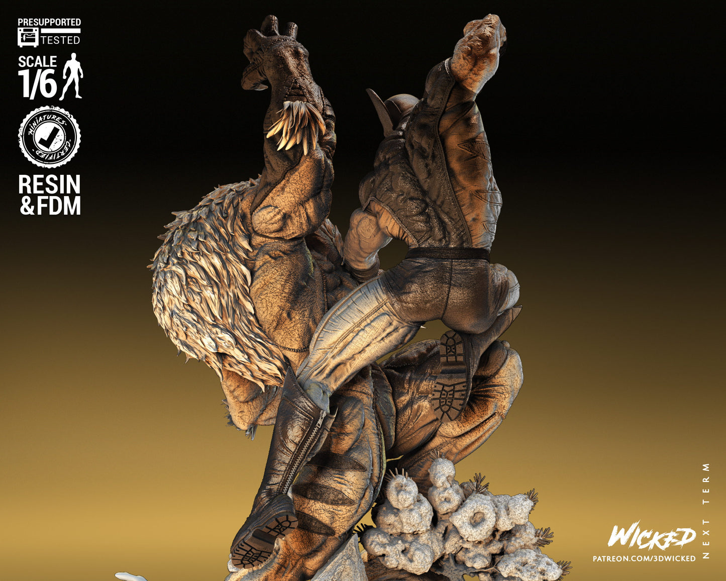 X-Men Wolverine vs Sabertooth Collectible Resin Fan Art - MTO