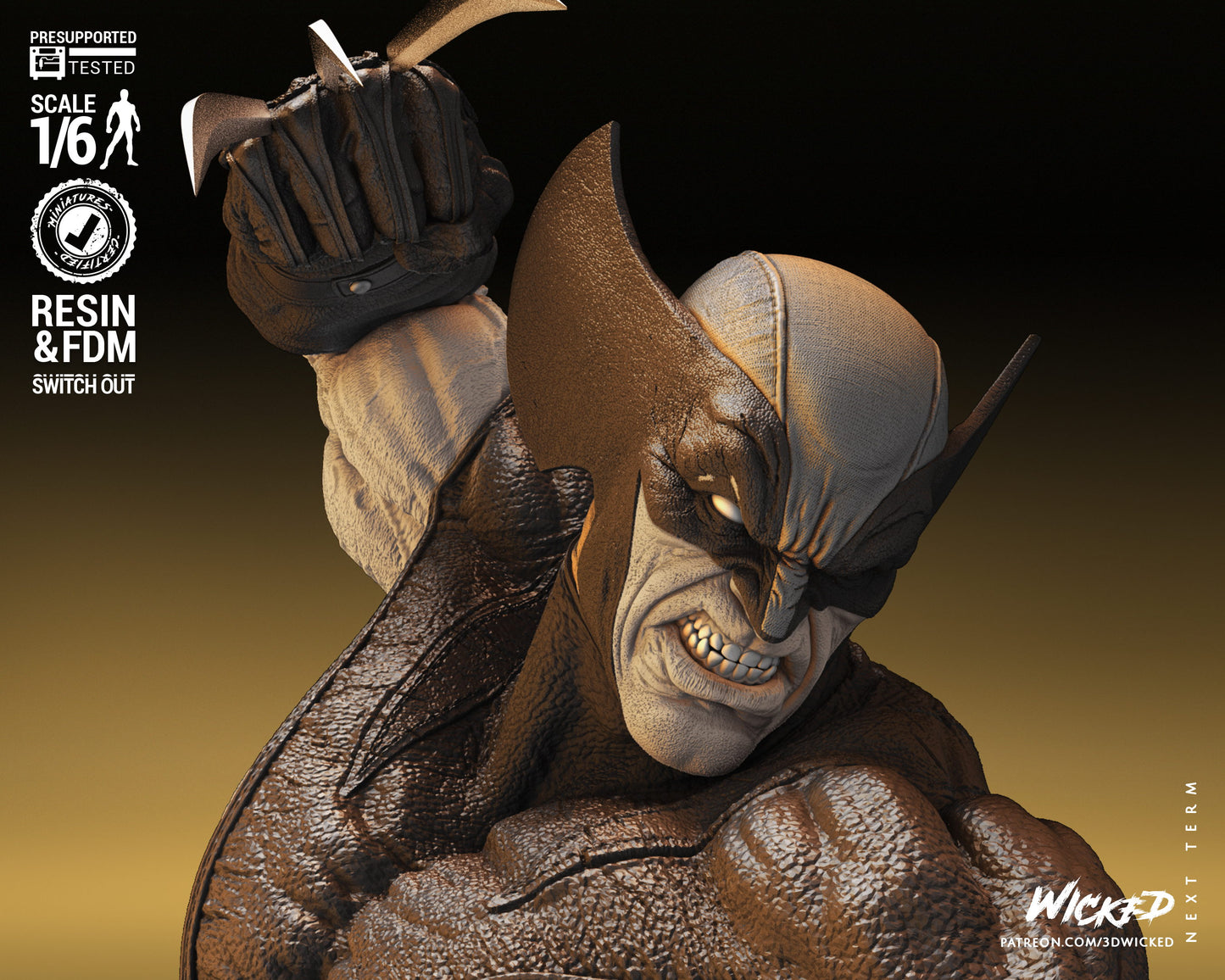 X-Men Wolverine vs Sabertooth Collectible Resin Fan Art - MTO