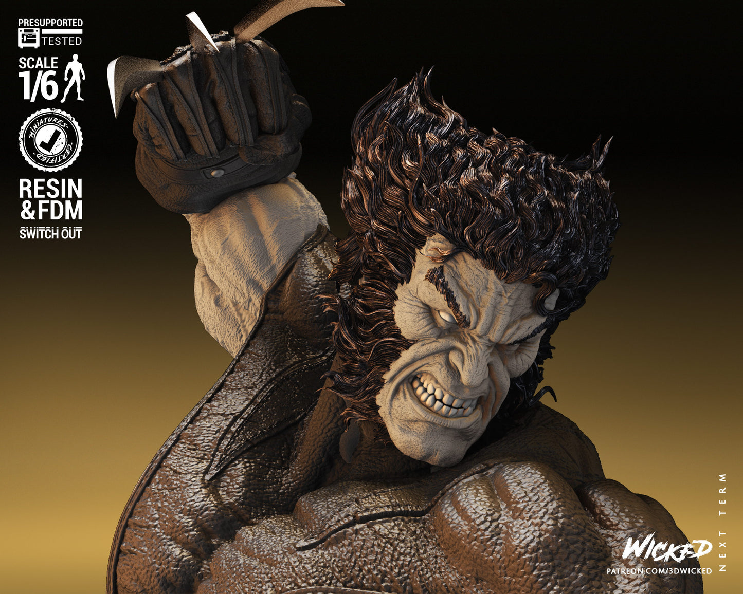 X-Men Wolverine vs Sabertooth Collectible Resin Fan Art - MTO