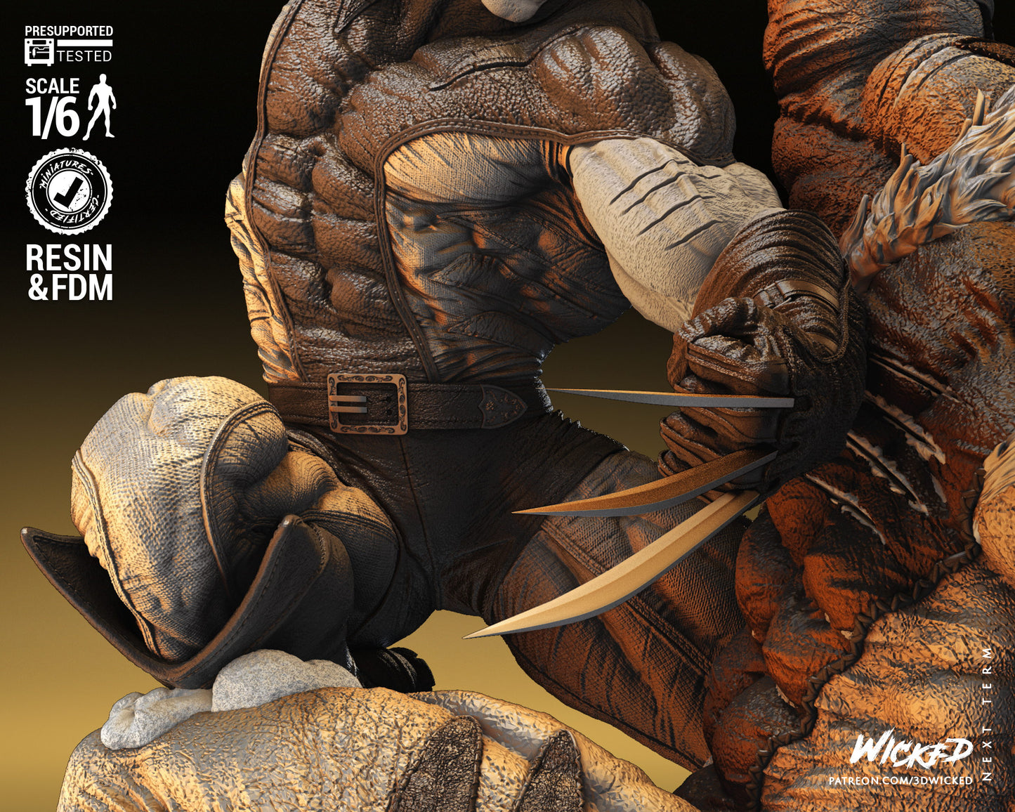 X-Men Wolverine vs Sabertooth Collectible Resin Fan Art - MTO