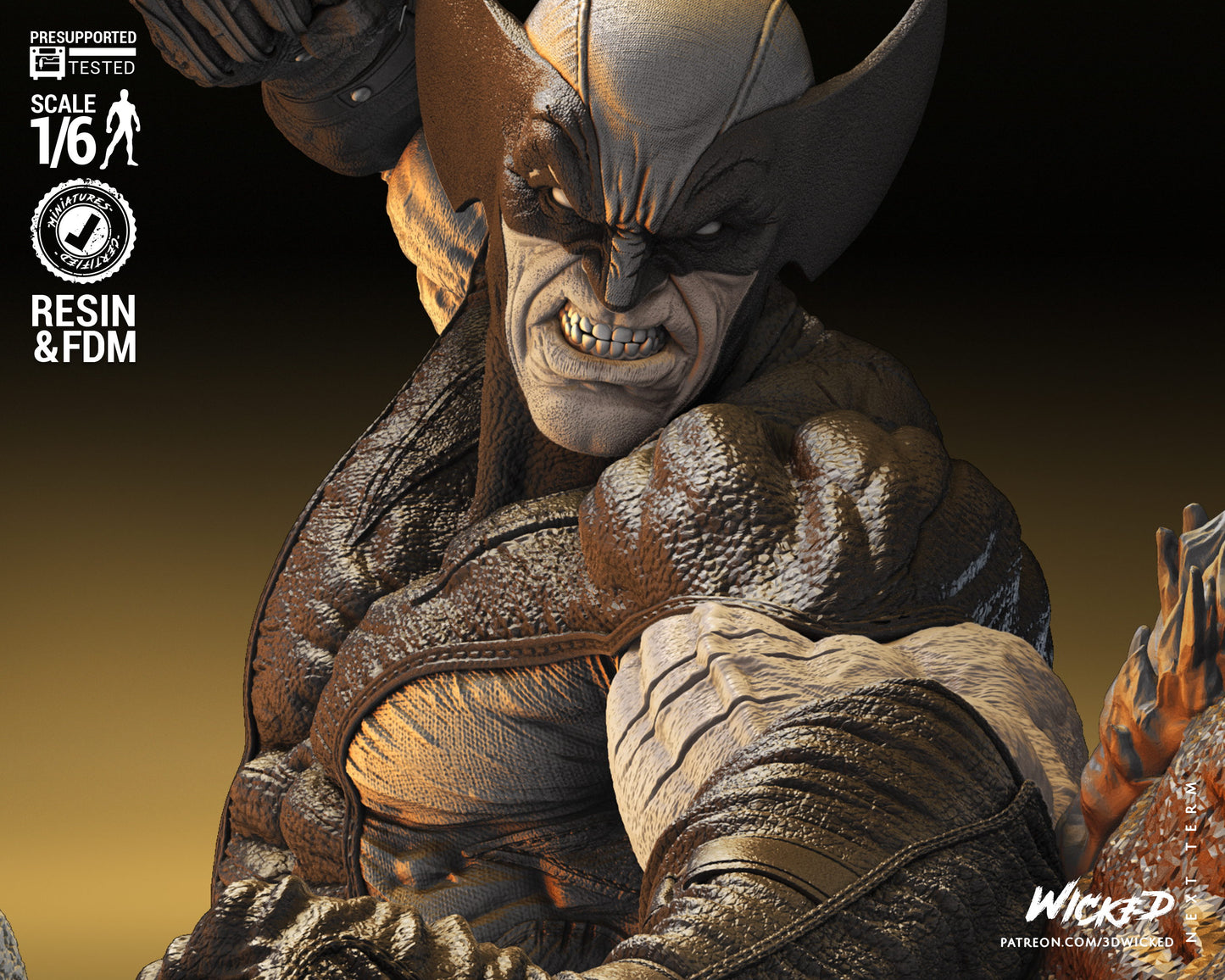 X-Men Wolverine vs Sabertooth Collectible Resin Fan Art - MTO