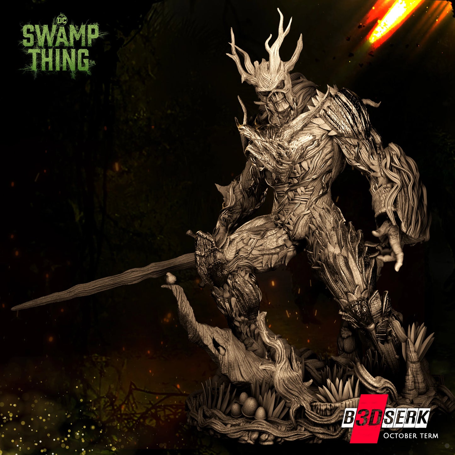 Swamp Thing Resin Sculpture Fan Art Pro Painted - MTO