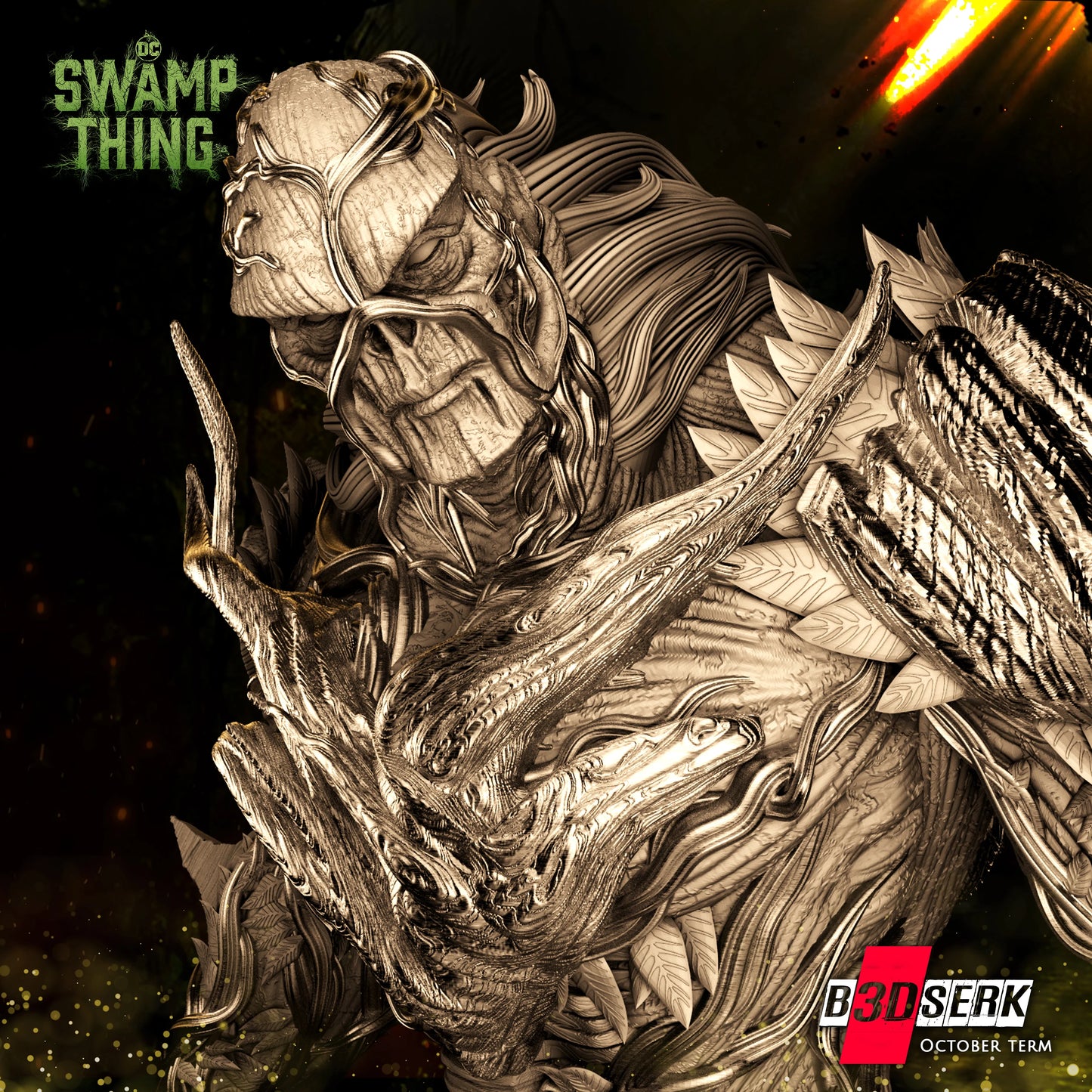 Swamp Thing Resin Sculpture Fan Art Pro Painted - MTO