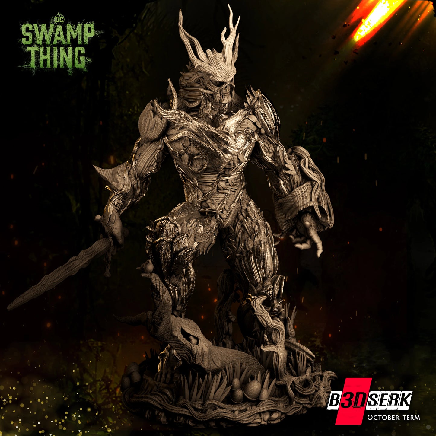 Swamp Thing Resin Sculpture Fan Art Pro Painted - MTO