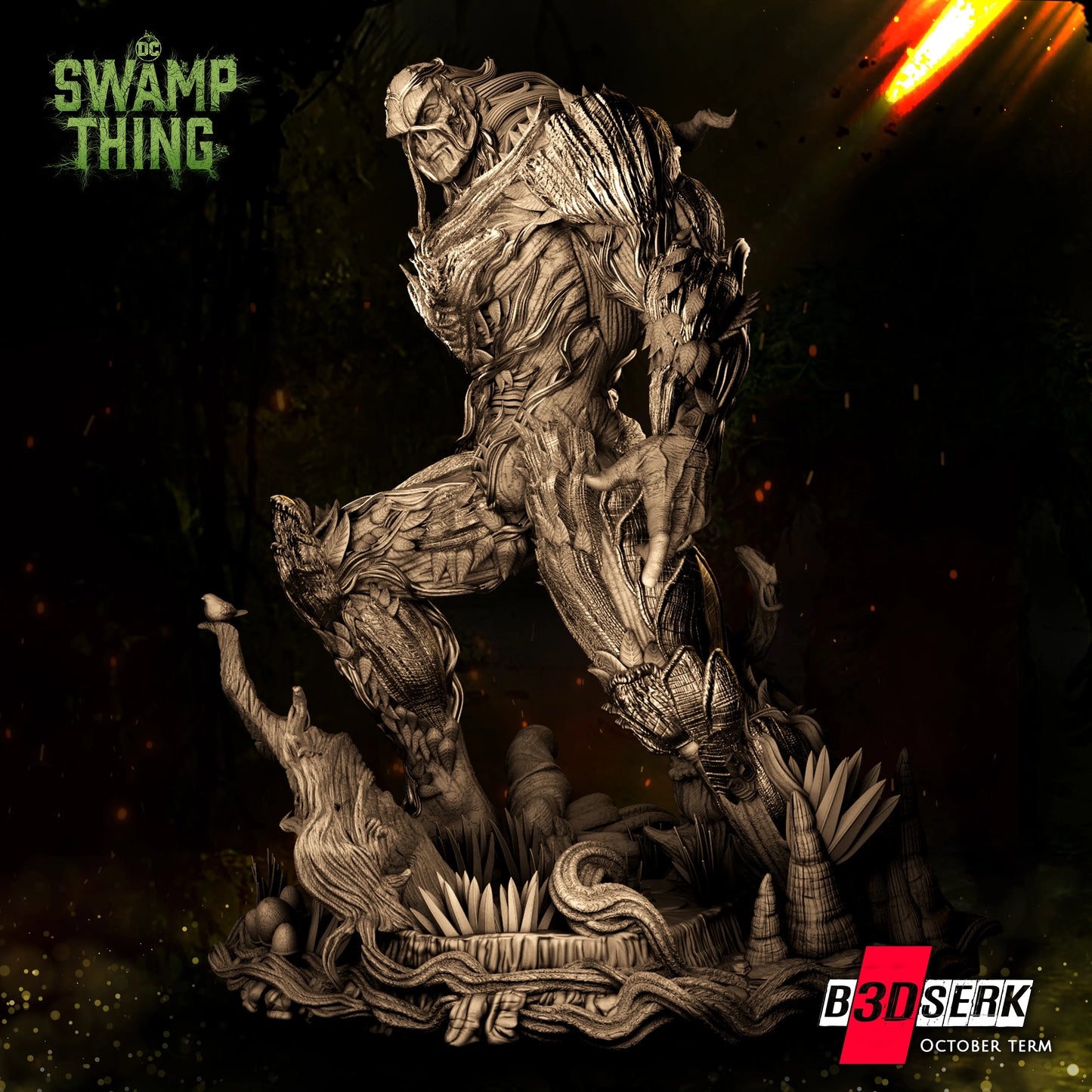 Swamp Thing Resin Sculpture Fan Art Pro Painted - MTO