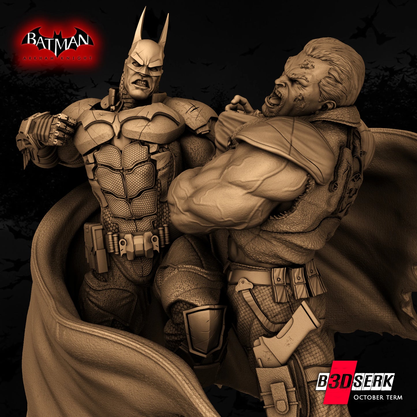 Batman Arkham Resin Fan Art Pro Painted - MTO