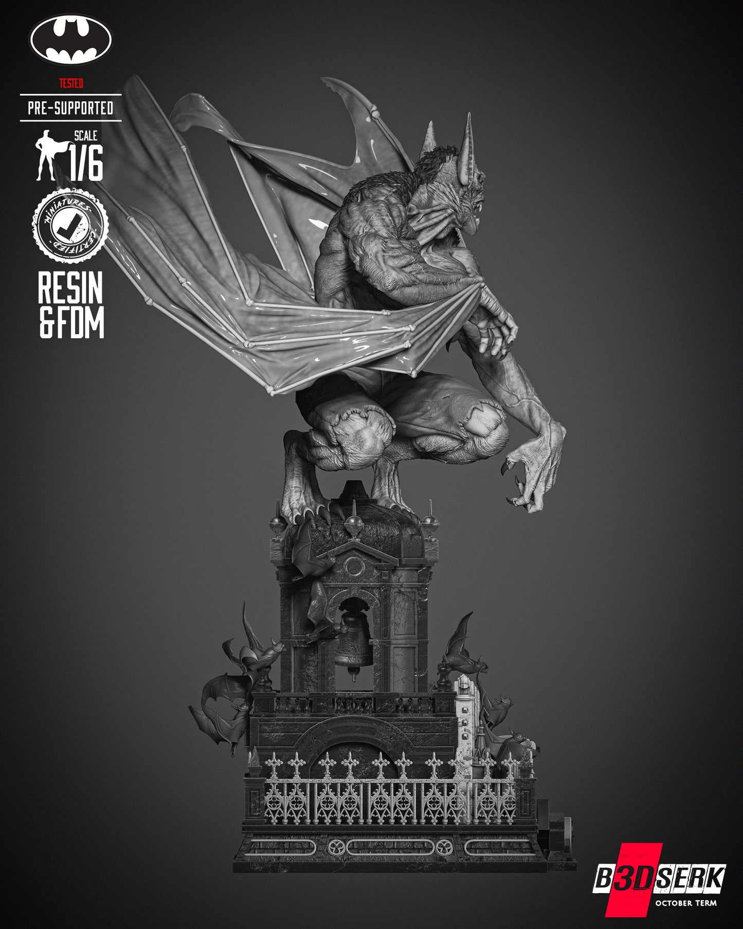 Man Bat Resin Fan Art (B3dserk)