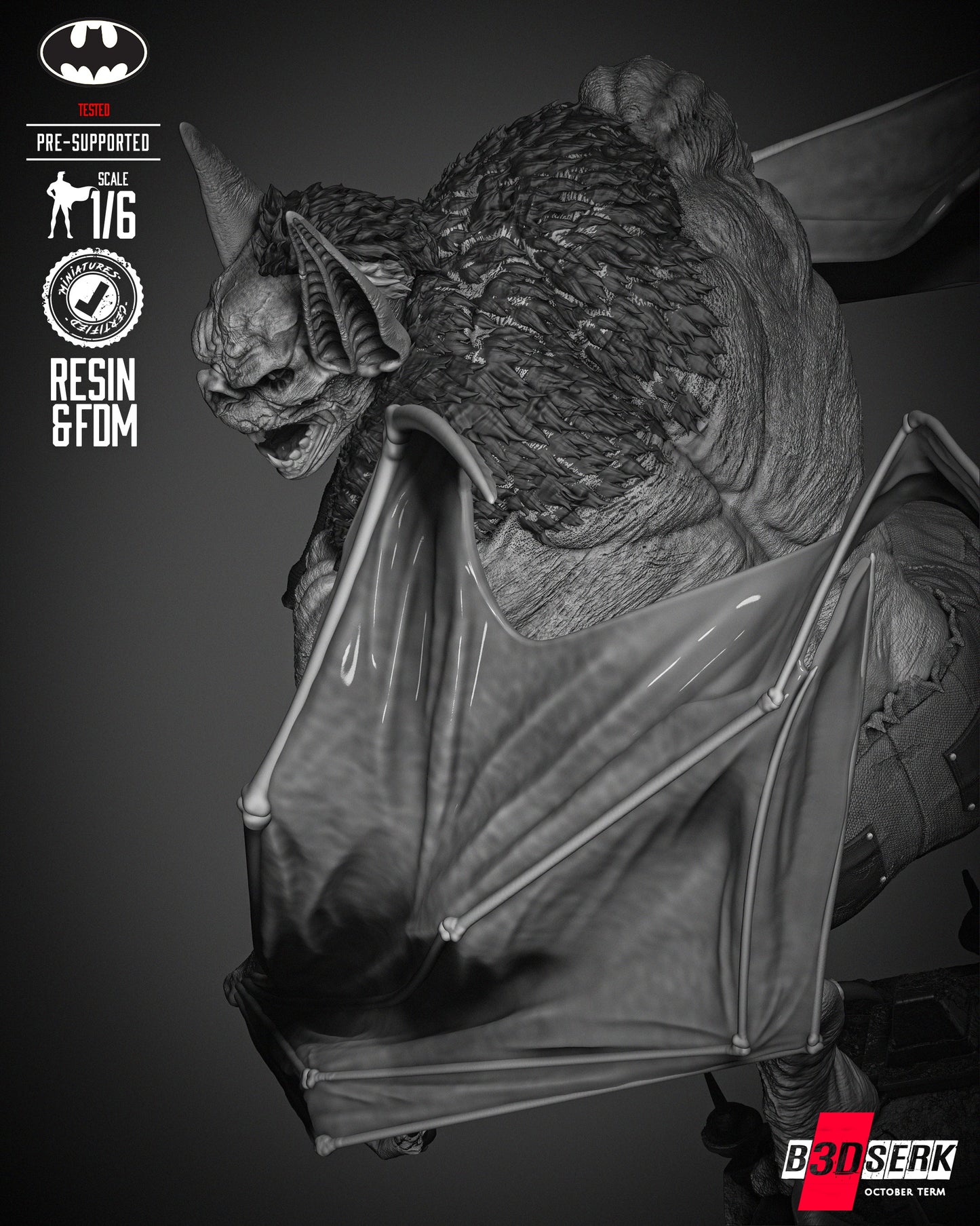 Man Bat Resin Fan Art (B3dserk)