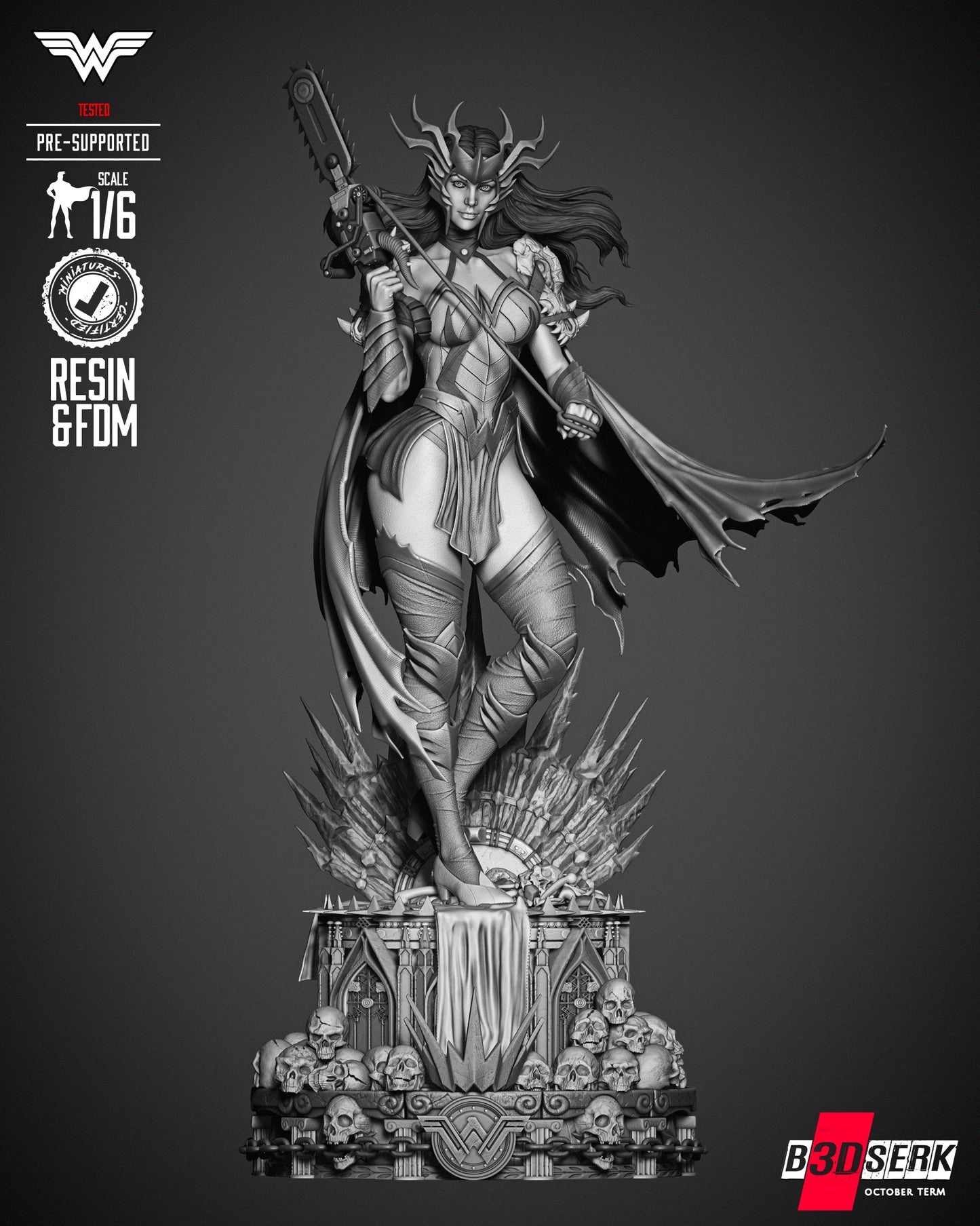 Wonder Woman Death Metal Resin Fan Art (B3dserk)