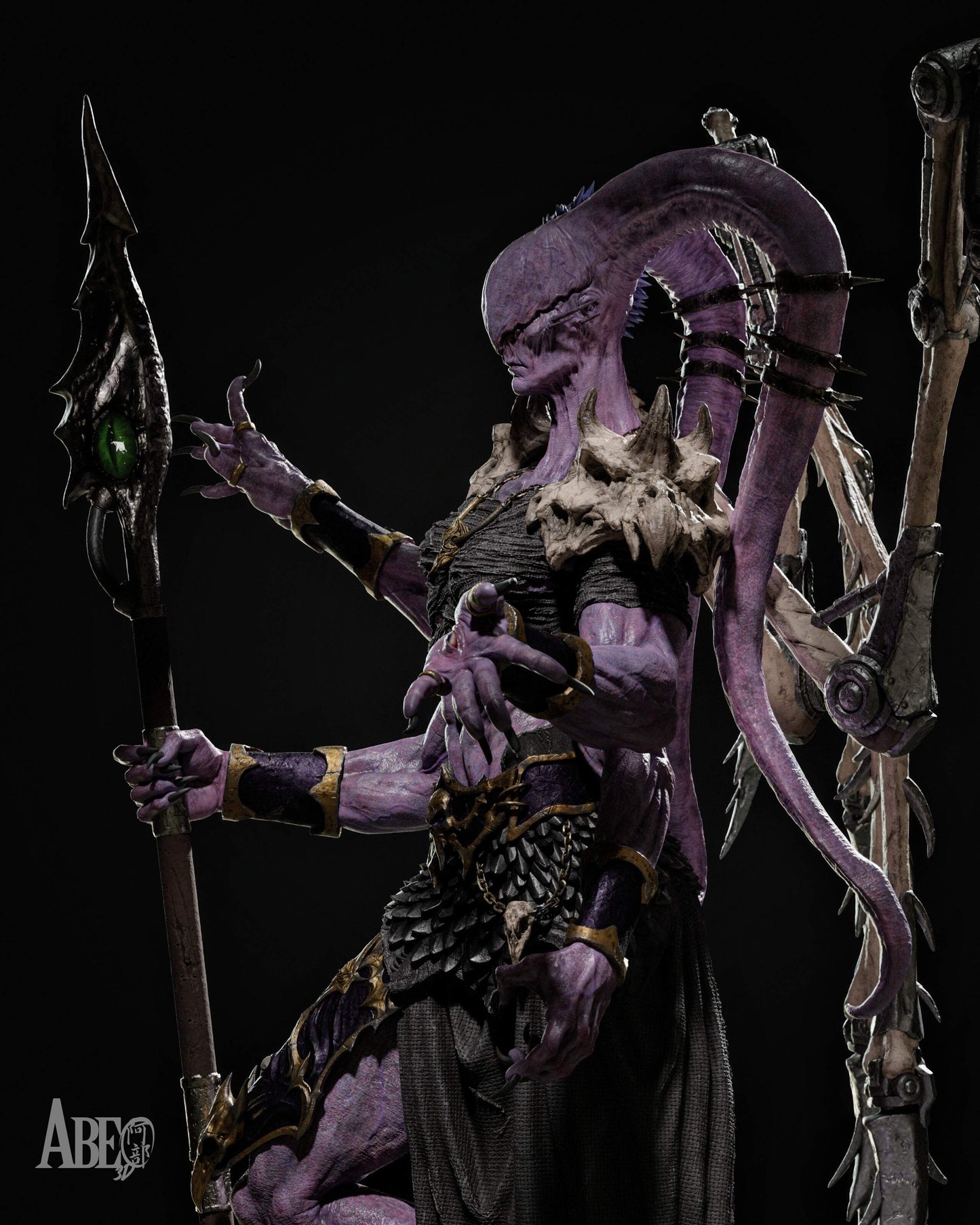 Ninefold Sorcerer Resin Art (Design by Abe3D)