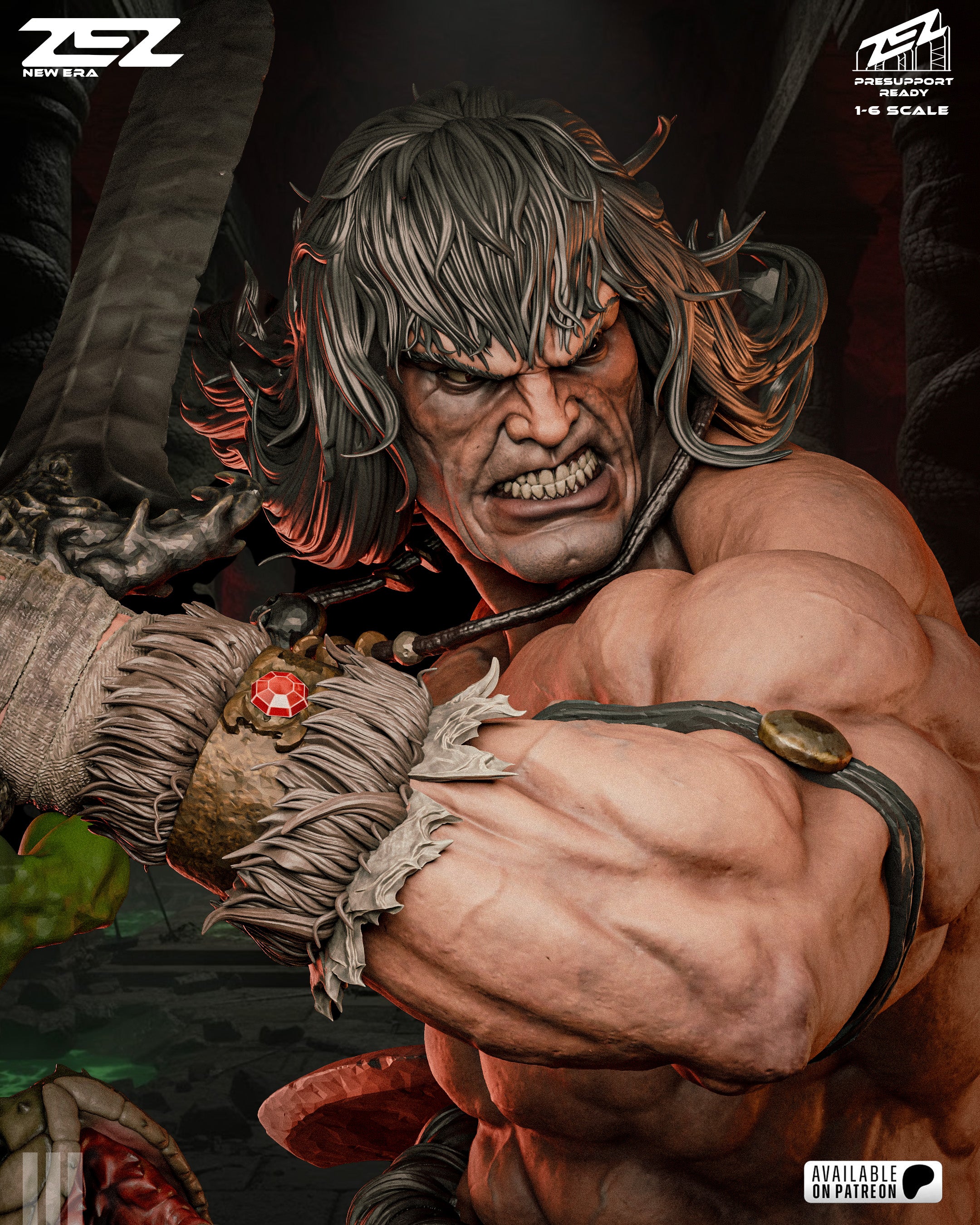 Conan the Barbarian - Resin Art MTO (Designed by ZEZ Studios