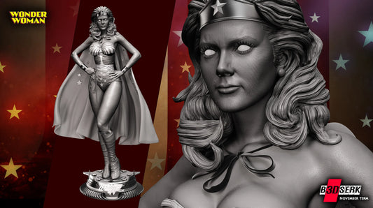 Wonder Woman Lynda Carter Resin Sculpture Fan Art Pro Painted - MTO