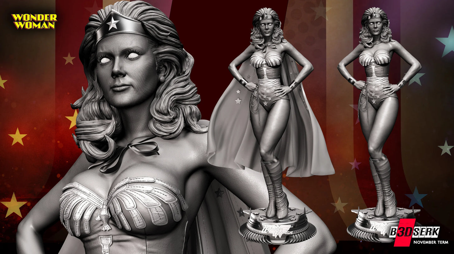 Wonder Woman Lynda Carter Resin Sculpture Fan Art Pro Painted - MTO