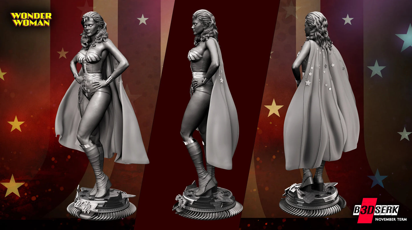 Wonder Woman Lynda Carter Resin Sculpture Fan Art Pro Painted - MTO